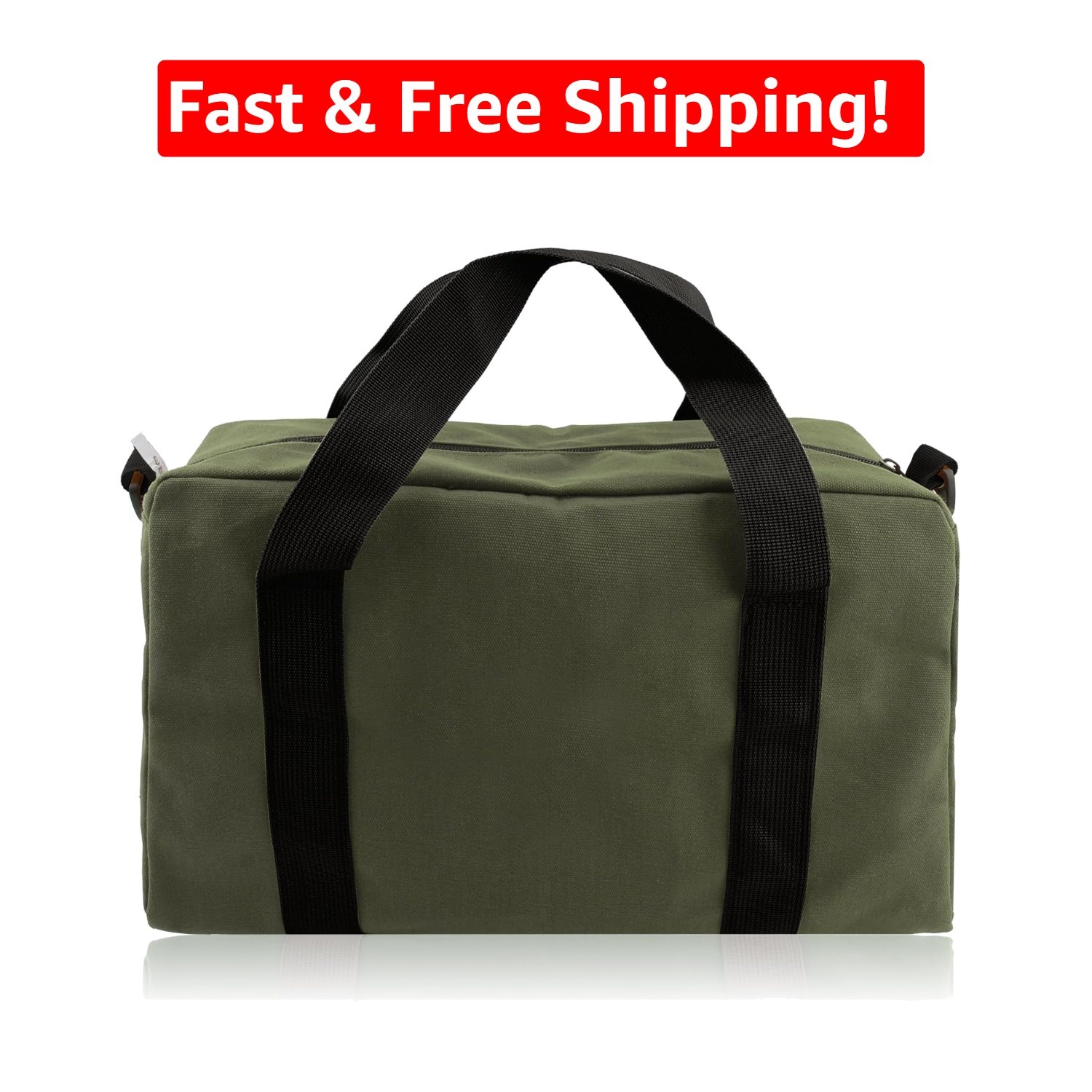 Durable 14-Inch Canvas Tool Organizer – Perfect for Home & Travel, Army Green