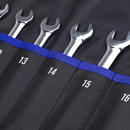 Wrench Roll Up Pouch 12 Pocket Metric 1680D Waterproof Fabric Tool Organizer