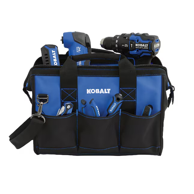 Kobalt Blue Polyester 15-in W x 9-in D x 10-in L Zippered Tool bag