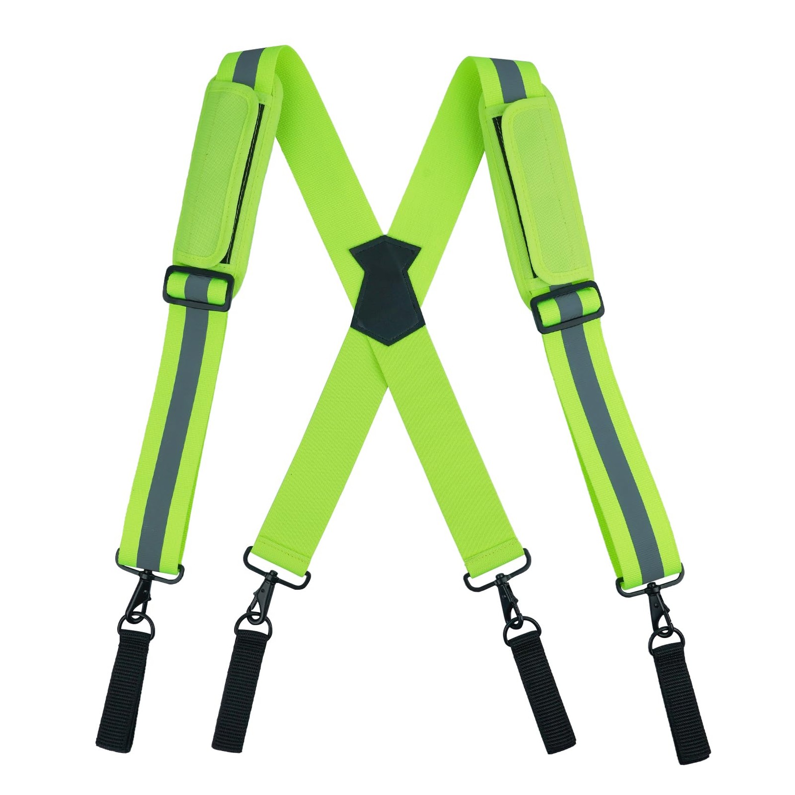 Hi-Vis Tool Belt Suspenders Heavy Duty Reflective Safety Work Suspender with …