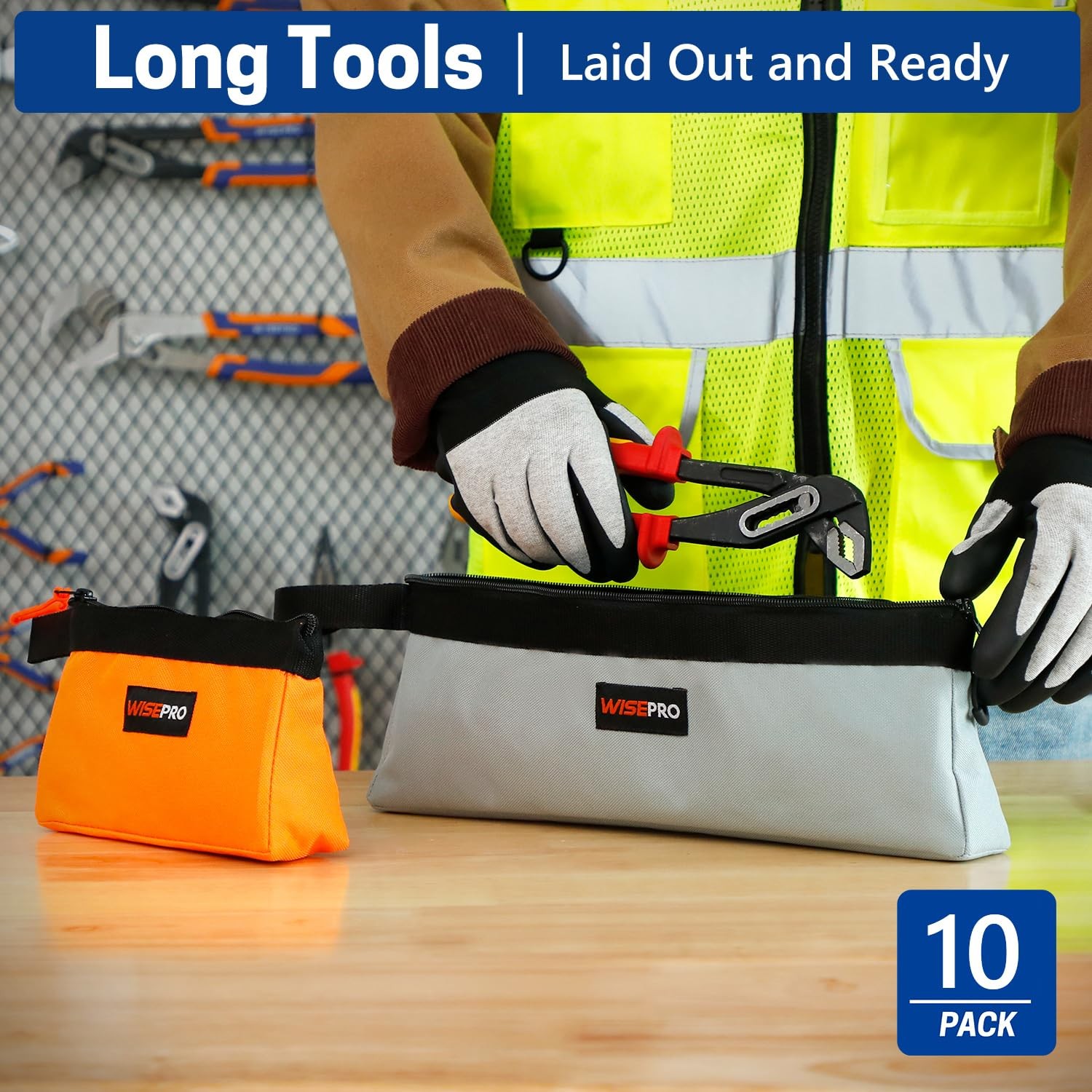 Zipper Tool Pouches MultiPurpose Utility Bags For Hardware Screws Pliers