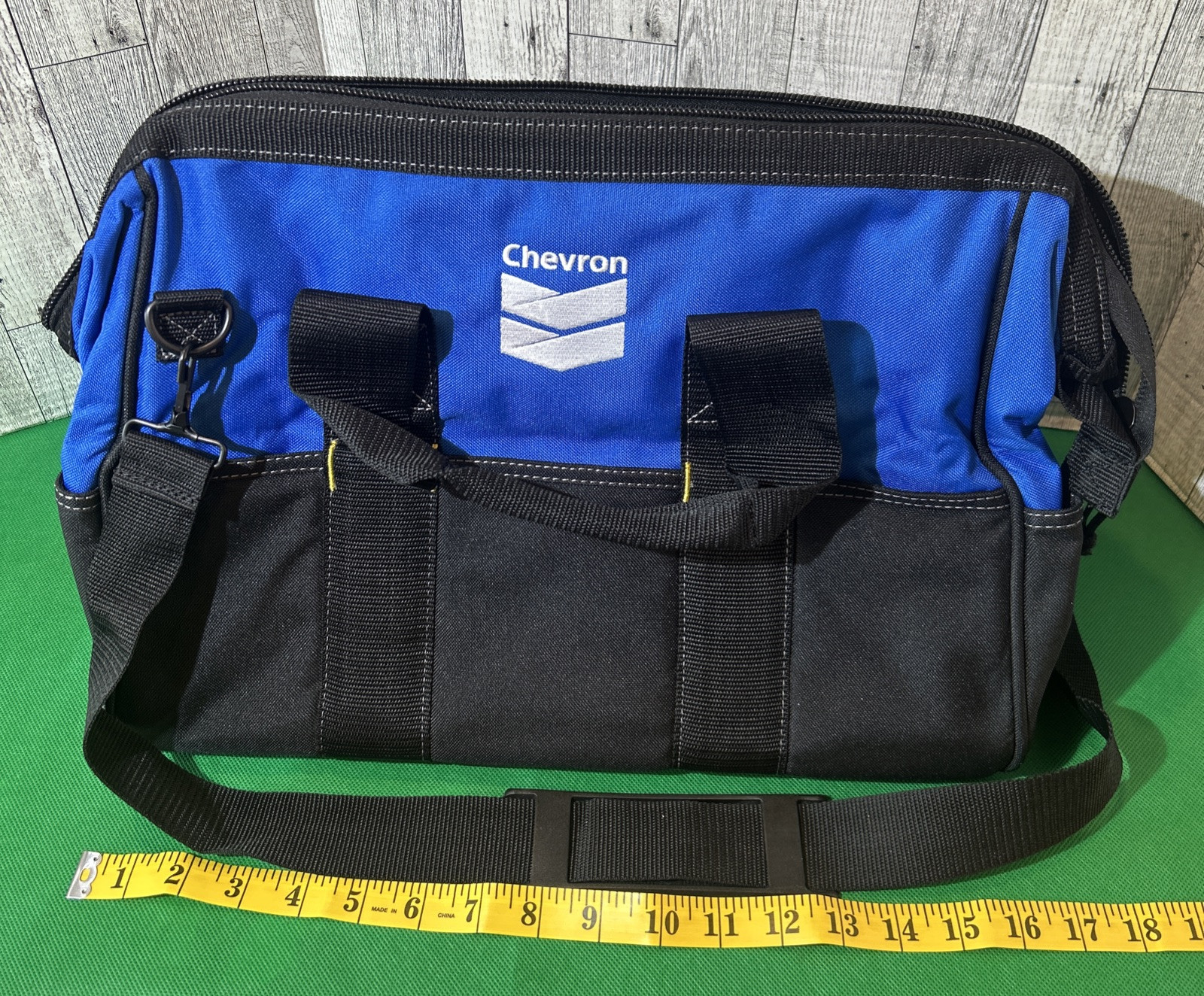 New Tool Bag Chevron Petroleum Advertising Nylon Portable With Shoulder Strap