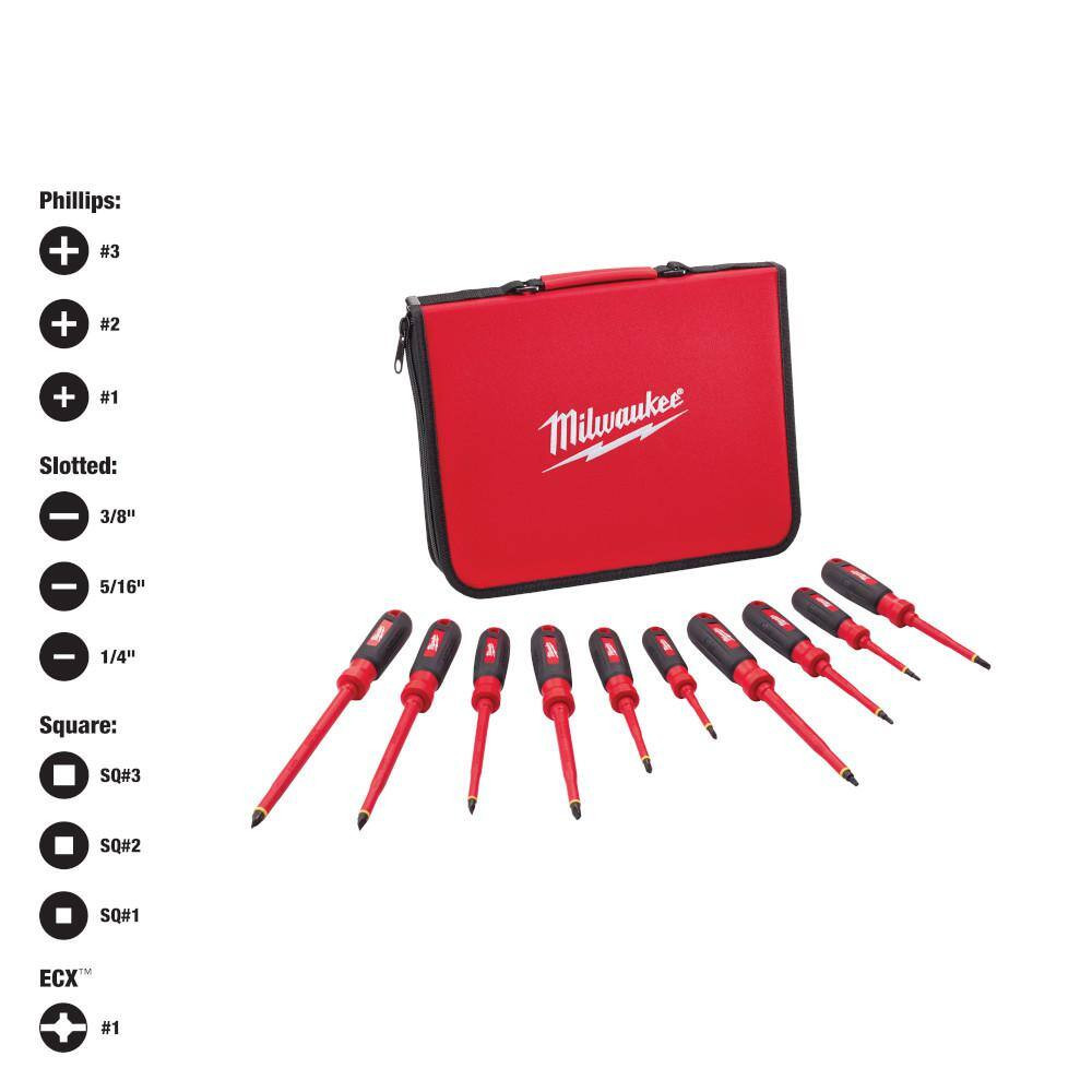 Electrician’S Work Waist Tool Belt and 1000-Volt Insulated Screwdriver Set (10-P