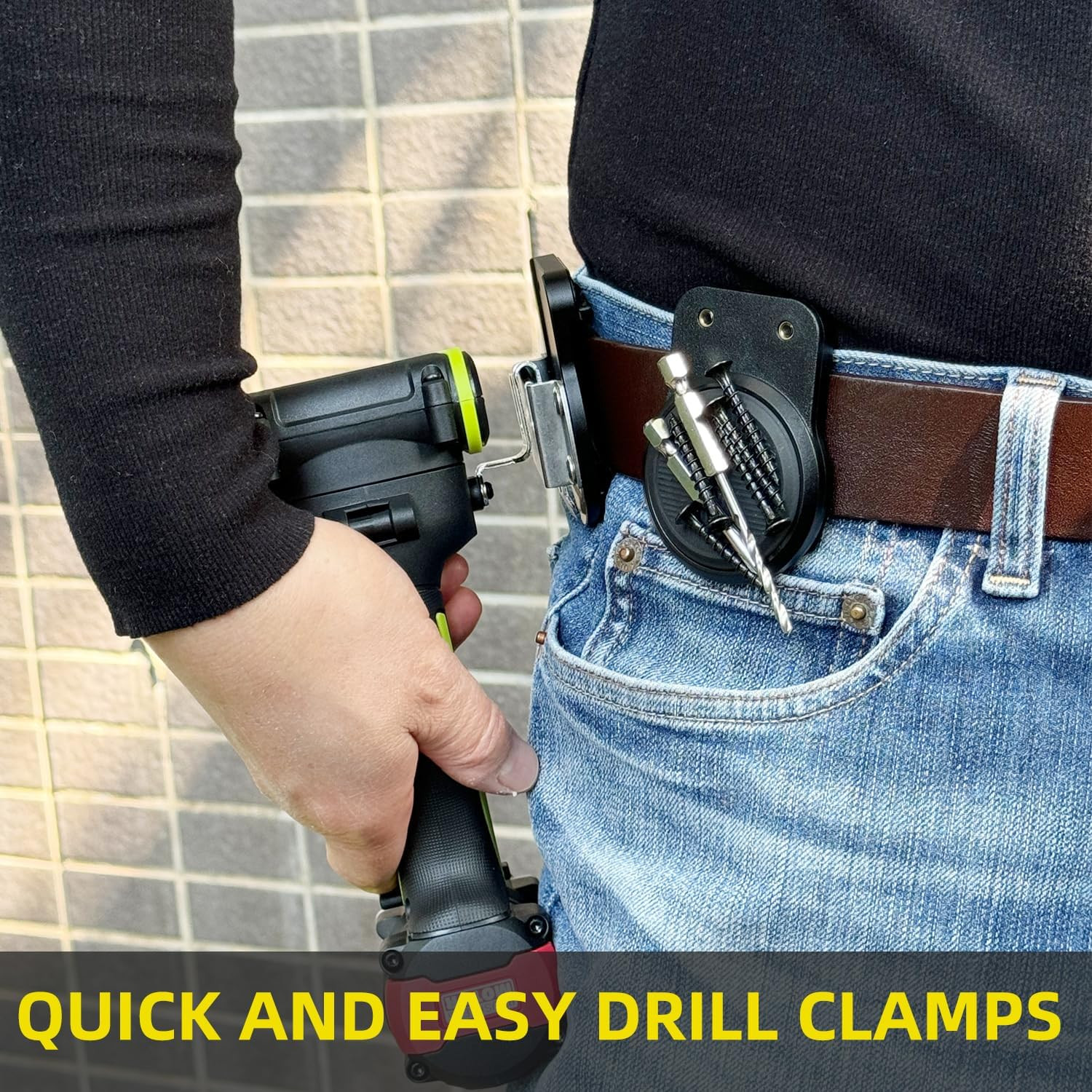 Drill Holder | Clip-On Tool Belt Drill Holder -Simple Portable Hook Suits Cordle