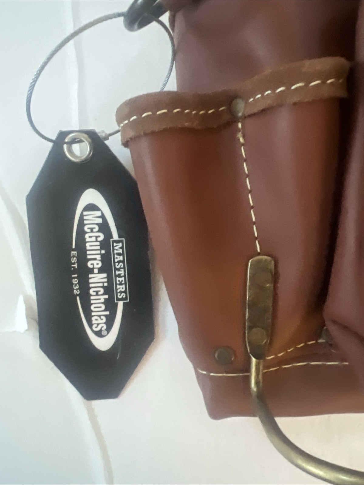 McGuire-Nicholas Leather Tool & Nail Pouch – Oil Tanned Brown – Rivet Reinforced