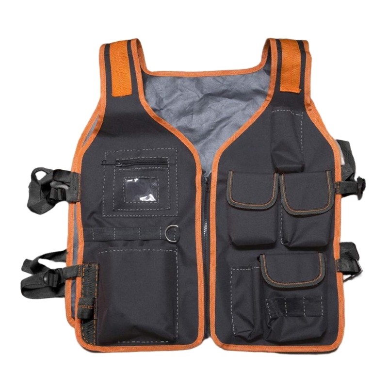 Safety Work Vest Tool Vest Maintenance Kit Multi-Pocket Vest Oxford Cloth