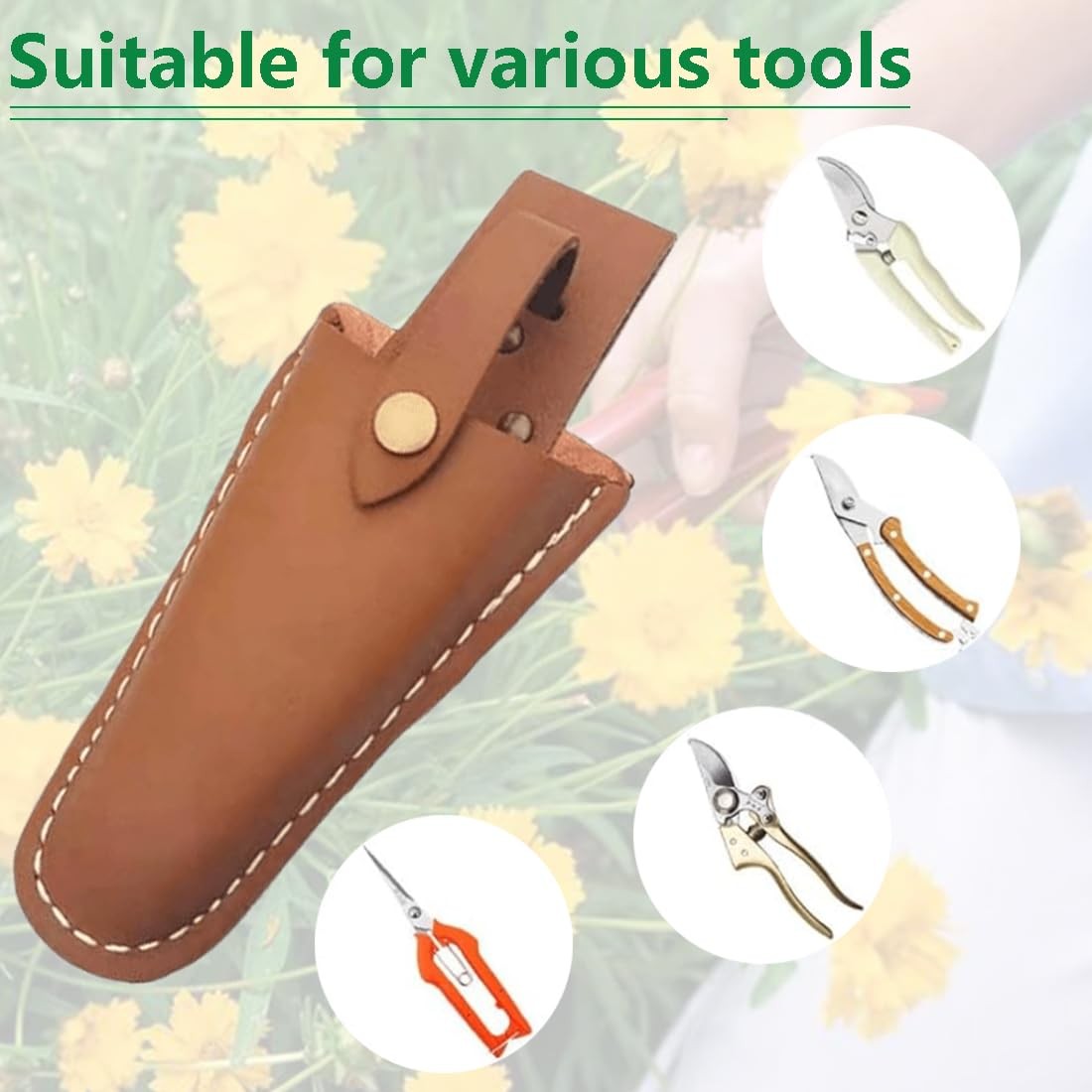 Pliers Holster with Snap Gardening Case Pouch Bag Scissor Tool Holder Belt Cover
