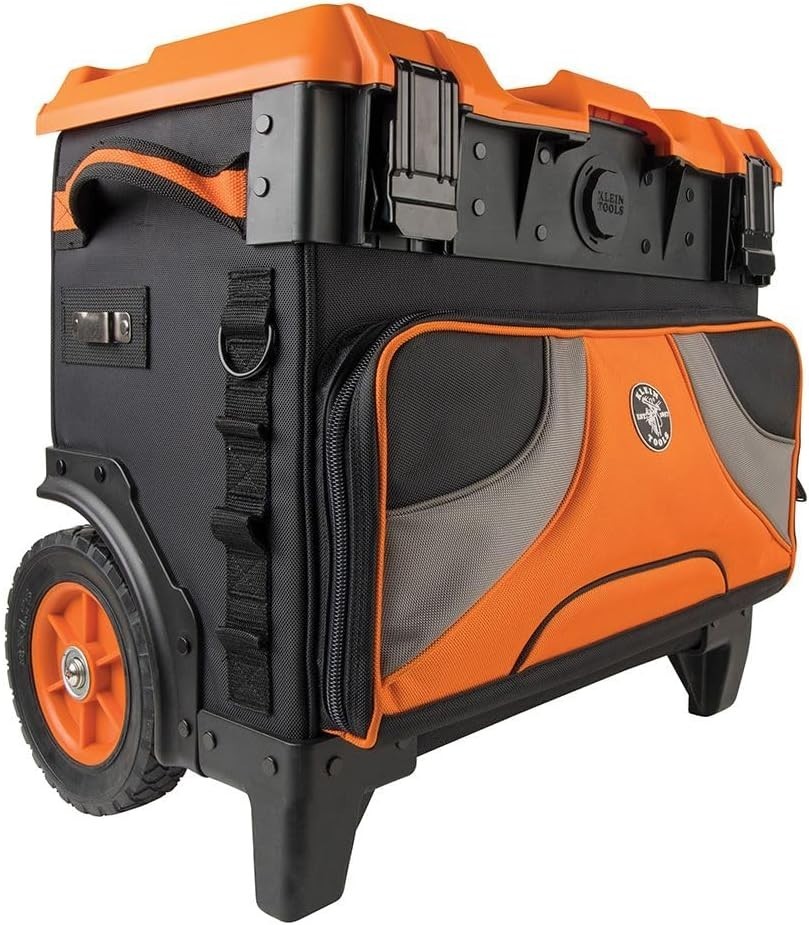 Durable Rolling Tool Bag with 250 Pounds Load Capacity and High Clearance Wheels