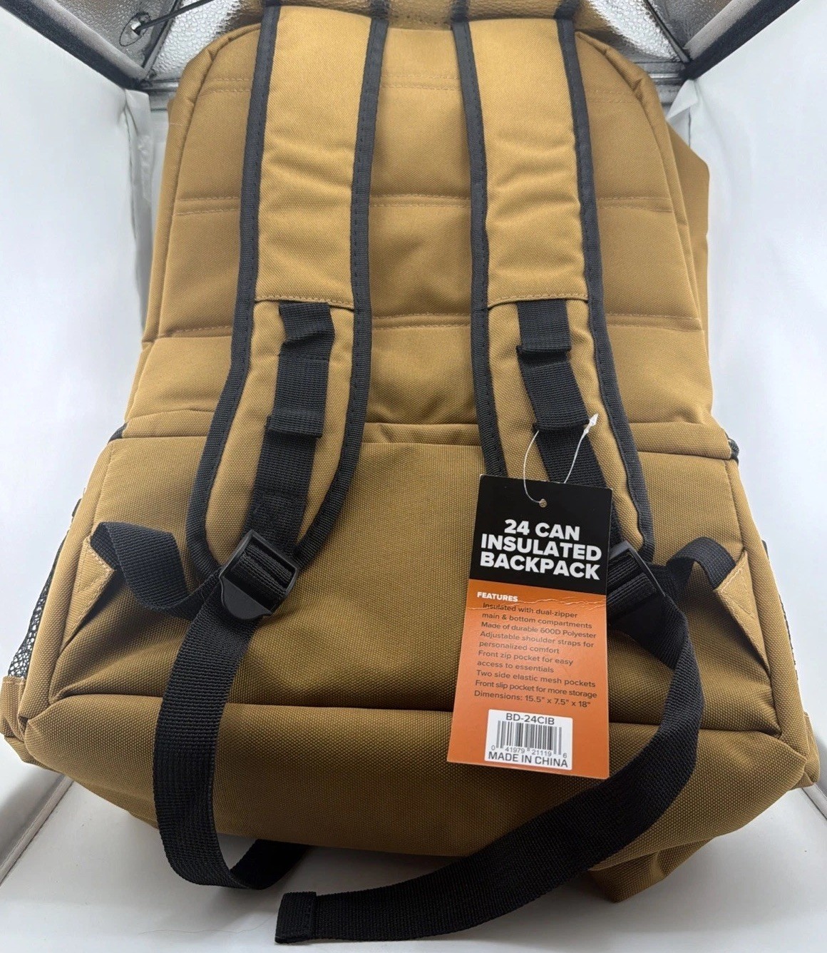 Bulldog Tools Backpack Hiking 24 Can Insulated Cooler New