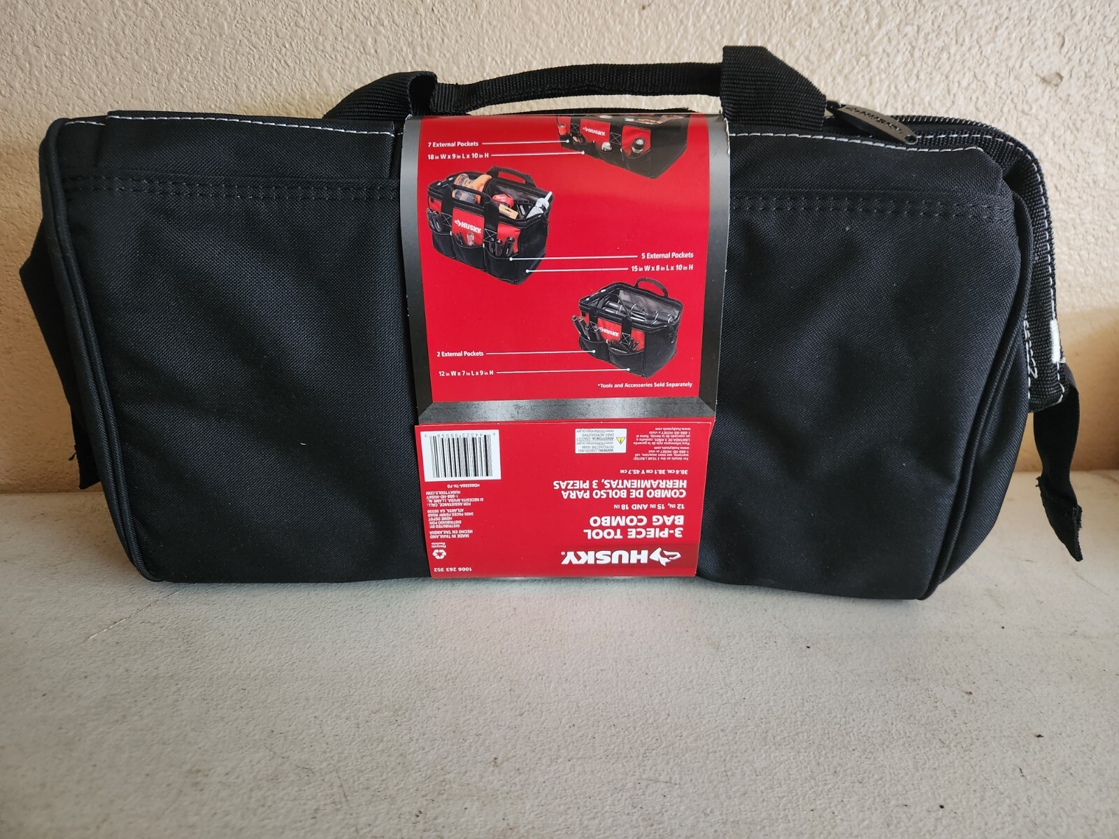 Husky 3 Piece Bag Combo 1006263352 18″, 15″, 12″ Bags 1006 263 352