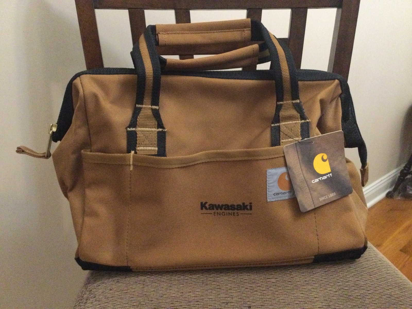 BNWT’s Carhartt Signature Series Kawasaki Engines 14” 6 Pocket Tool Bag.