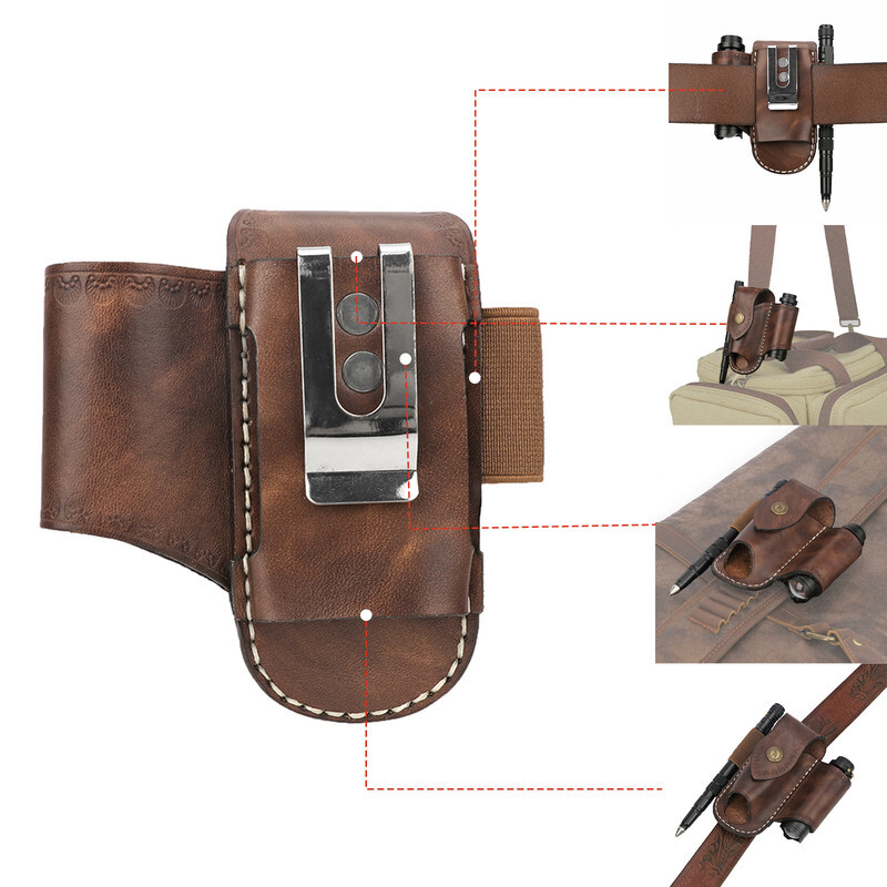 TOURBON 3-in-1 Tools Belt Holster for Knife/Flashlight/Pencil US-Special offer