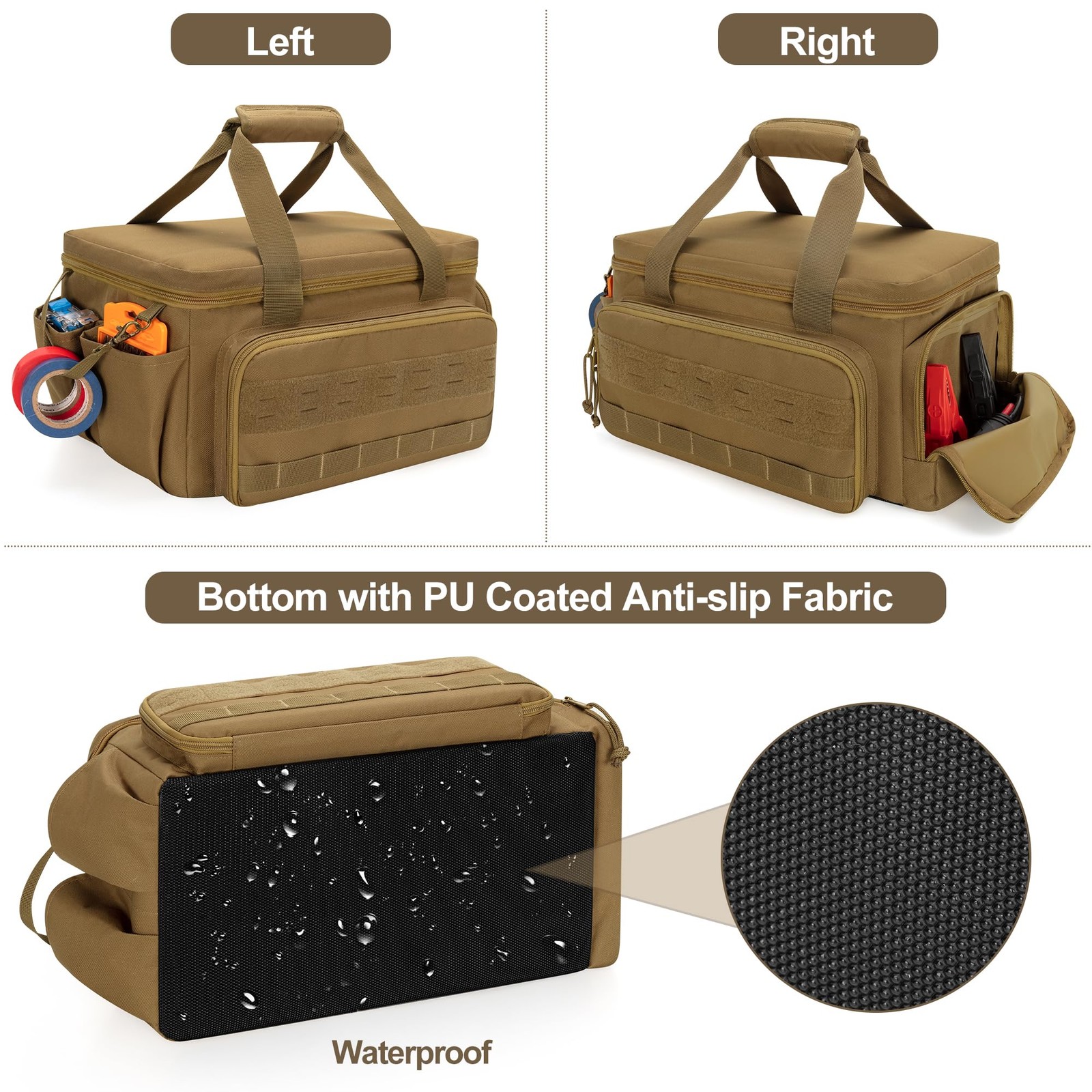14-Inch Tool Bag with Anti-friction Bottom, Hand Tool Storage Organizer for M…