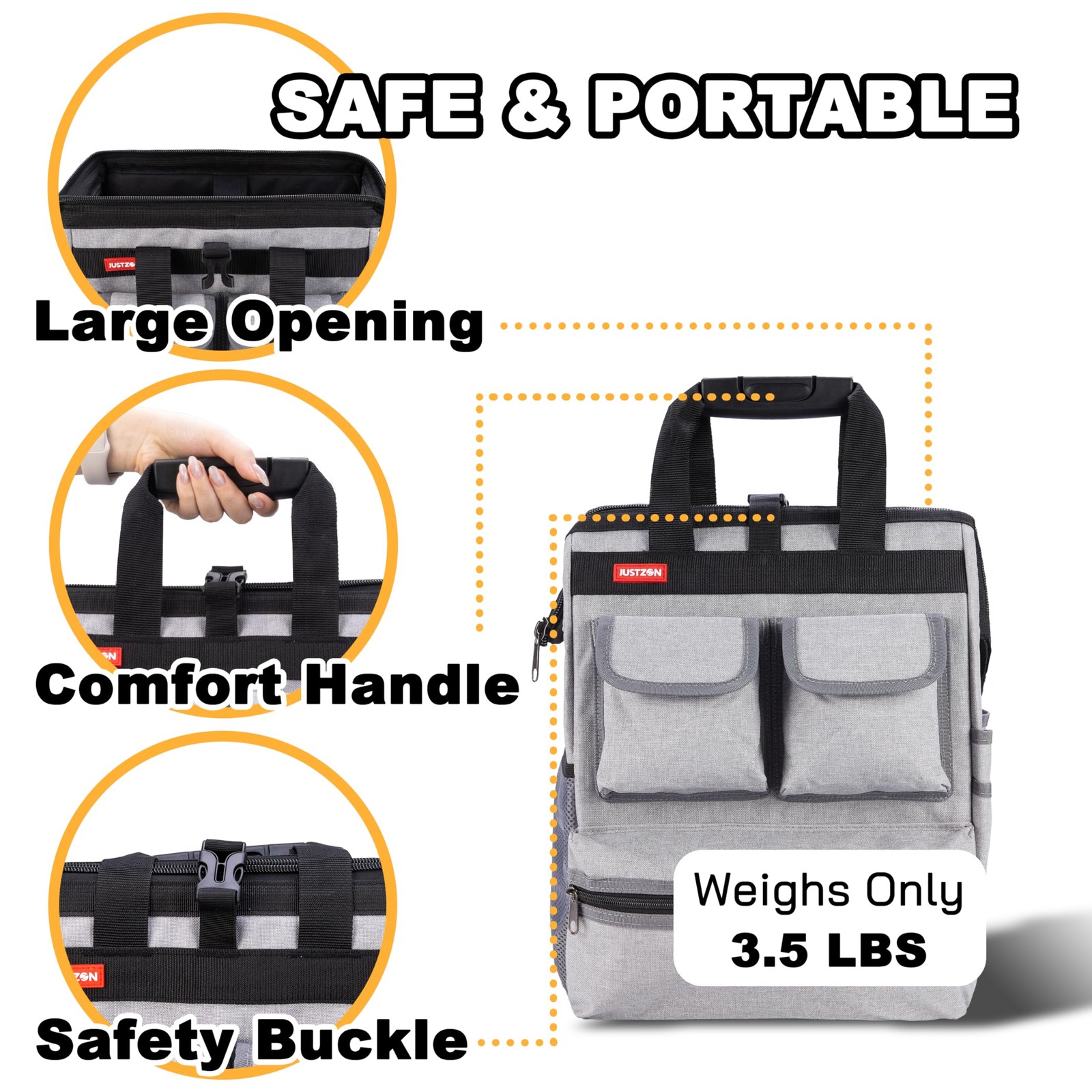 Backpack Tool Bag Padded Support Heavy Duty Kit Carrier Electrician HVAC Work