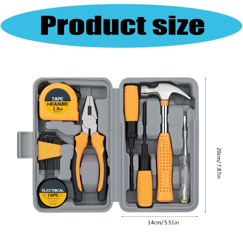 Multipurpose Home Repair Tool Kit Compact Storage Ergonomic Design For Household