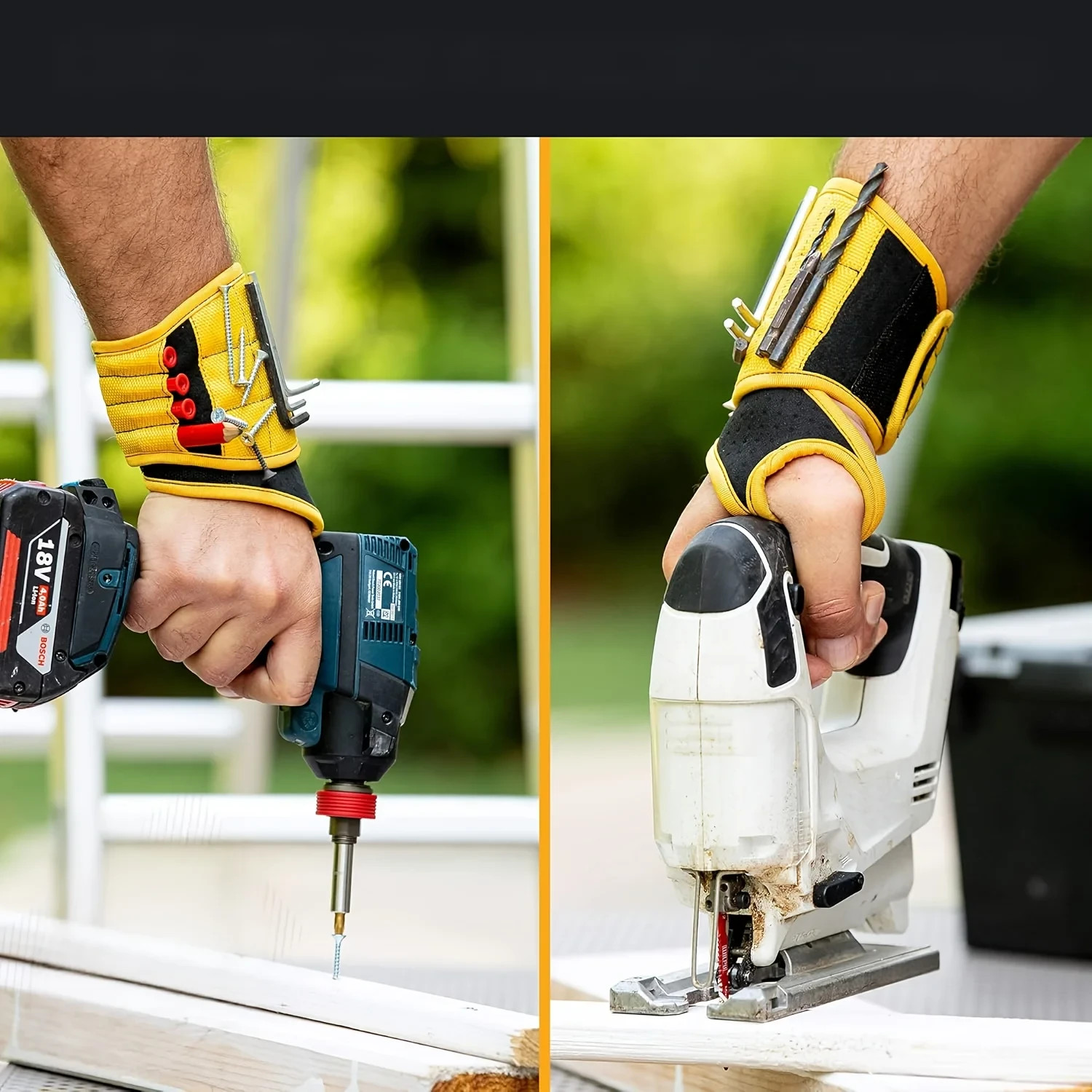 Magnetic wrist strap tool gift for him, magnetic screw bracket wrist support