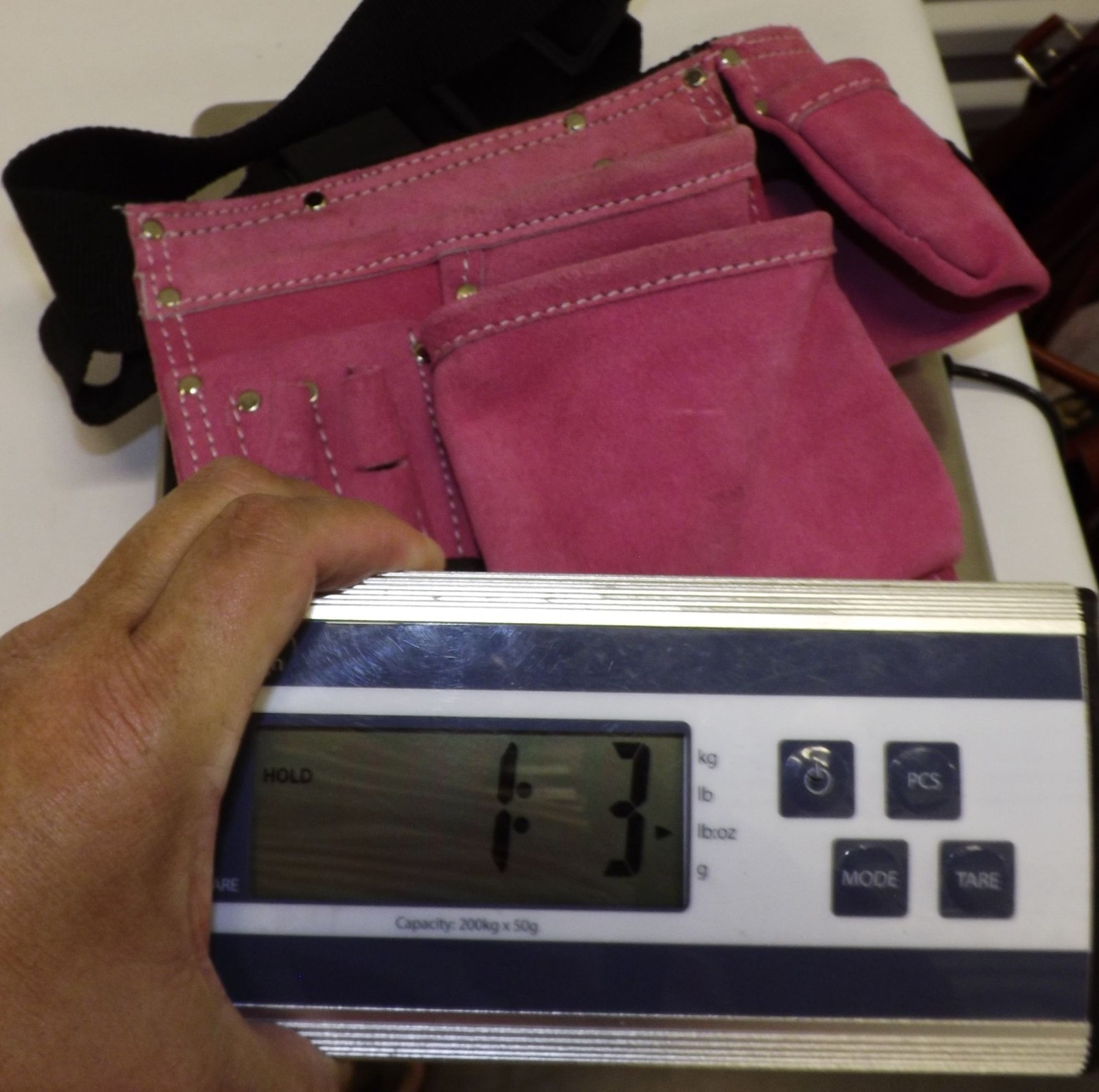 Pink Tomboy Tools Utility Tool Belt With Multiple Pockets & Adjustable Strap