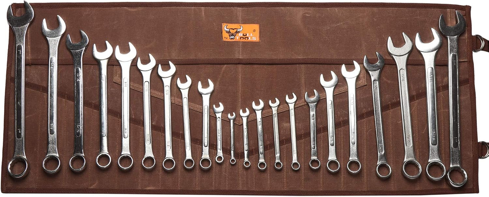 26 Pocket Wrench Organizer Roll-Up Bag Handcrafted Waxed Canvas Tool