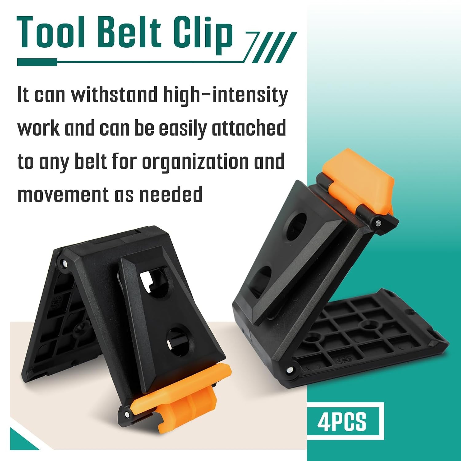 4 Pcs Tool Belt Clip Compatible With ToughBuilt Tool Belt Pouches | Compatible w