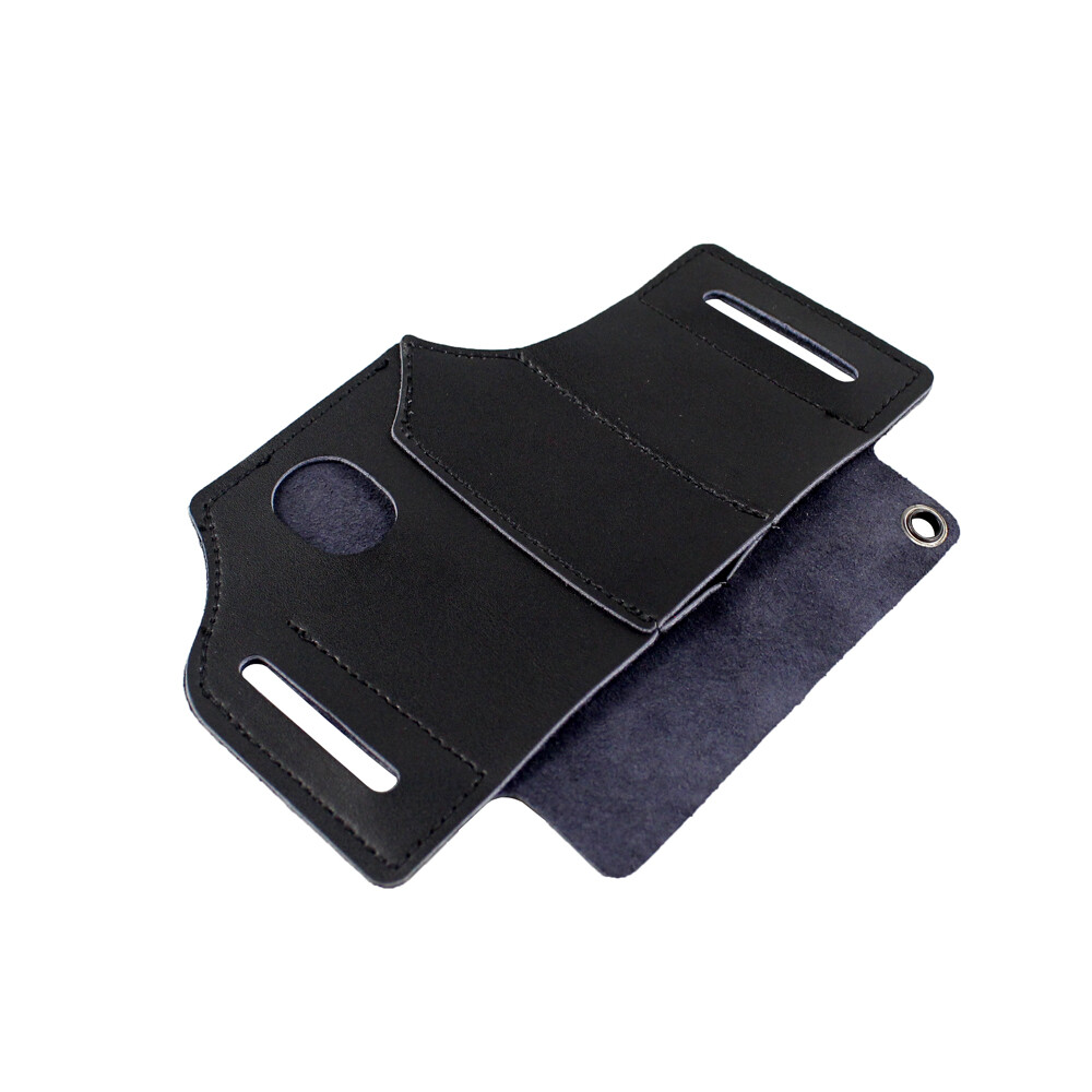 3-Pocket Belt Leather Tools Sheath Pouch EDC Pen Knife Flashlight Organizer