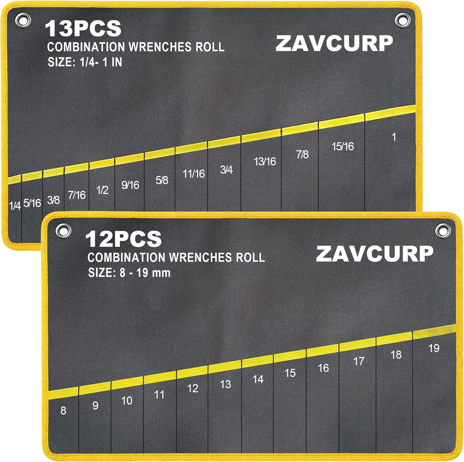 2PCS Wrench Roll up Pouch, Wrench Organizer Roll Up, Tool Roll up Bag, Heavy Dut