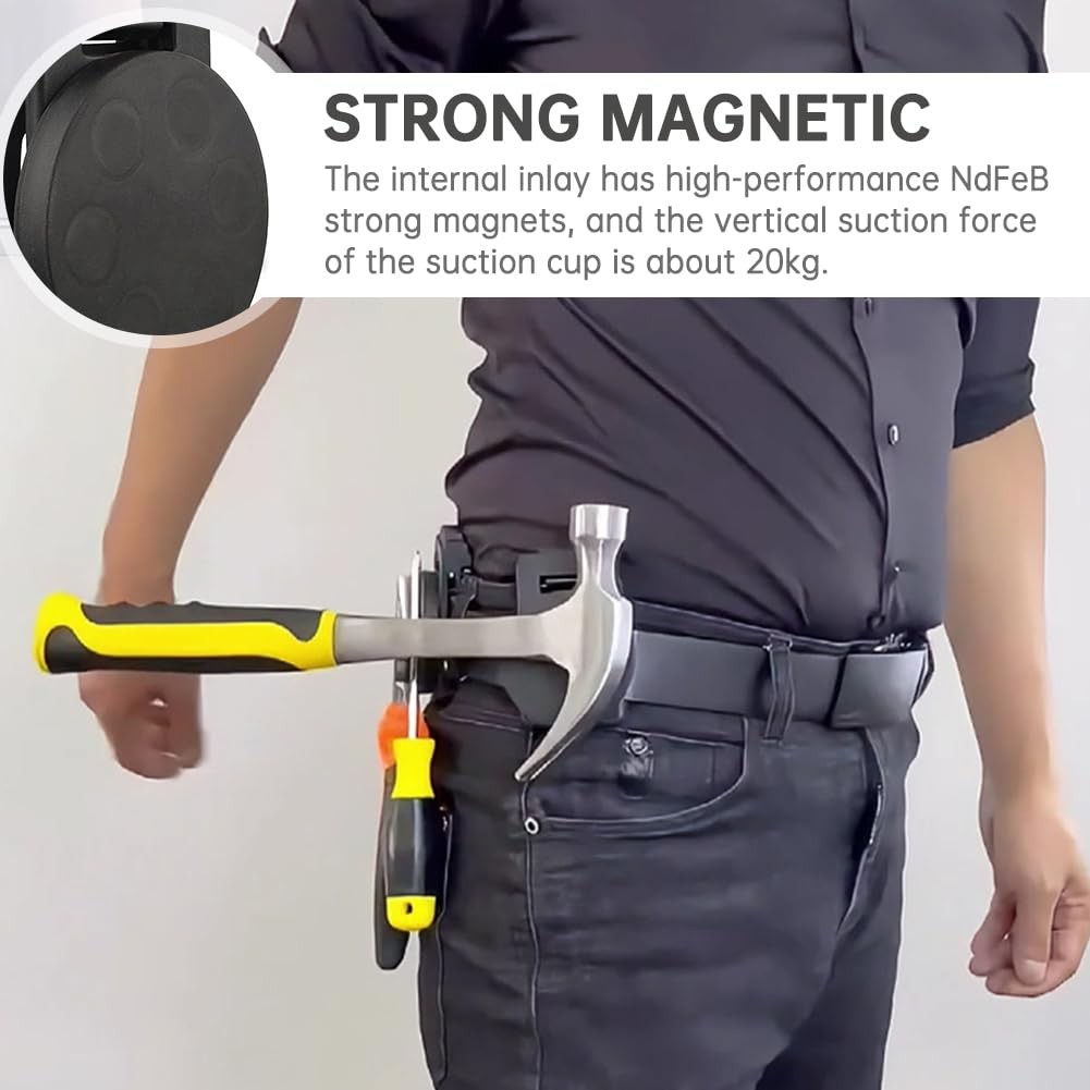 Magnetic Tool Holster Belt Clip Holder Heavy Duty Steel Pouch for Construction