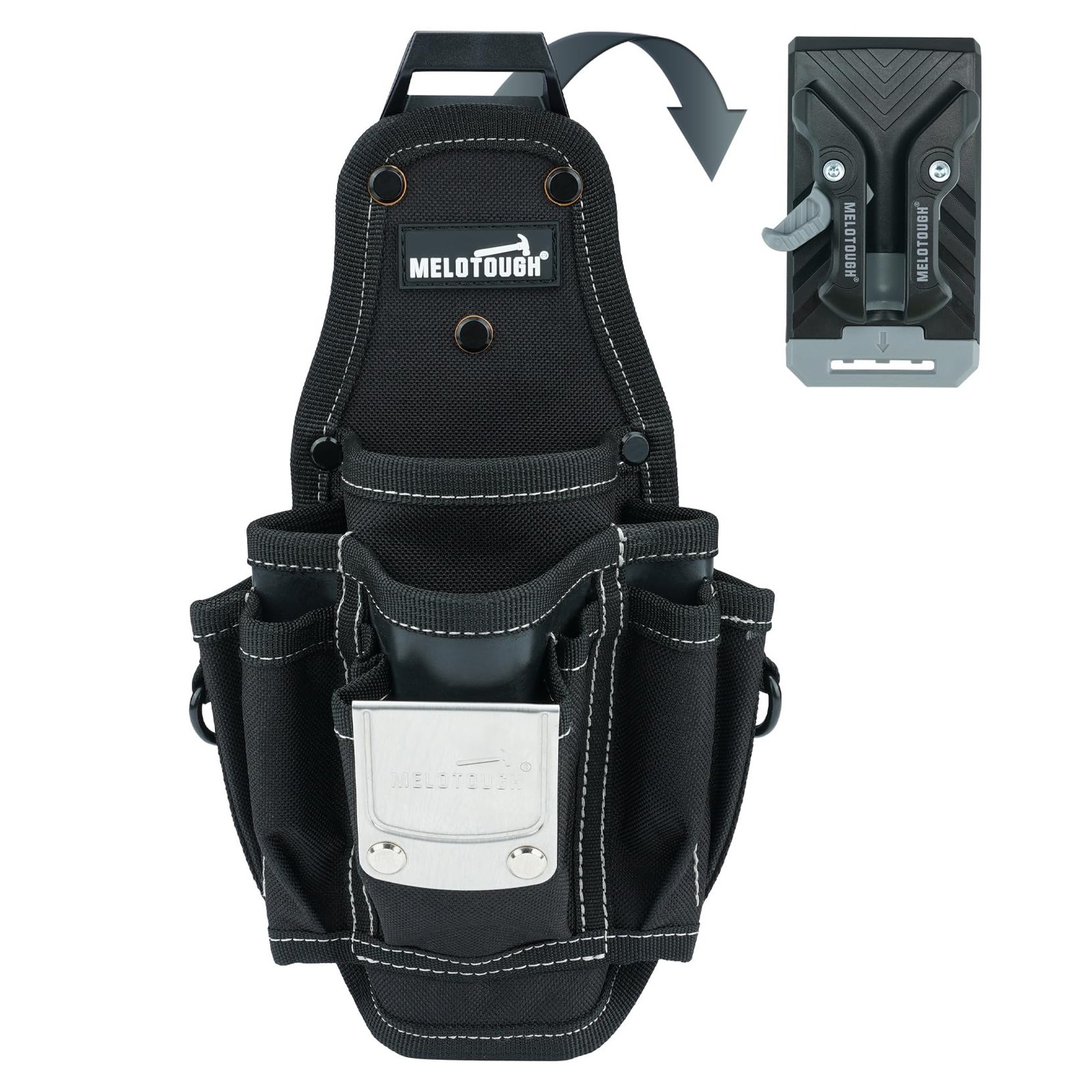 Small Pocket Tool Belt Pouch With Quick Release Clip Holder Organizer Bag