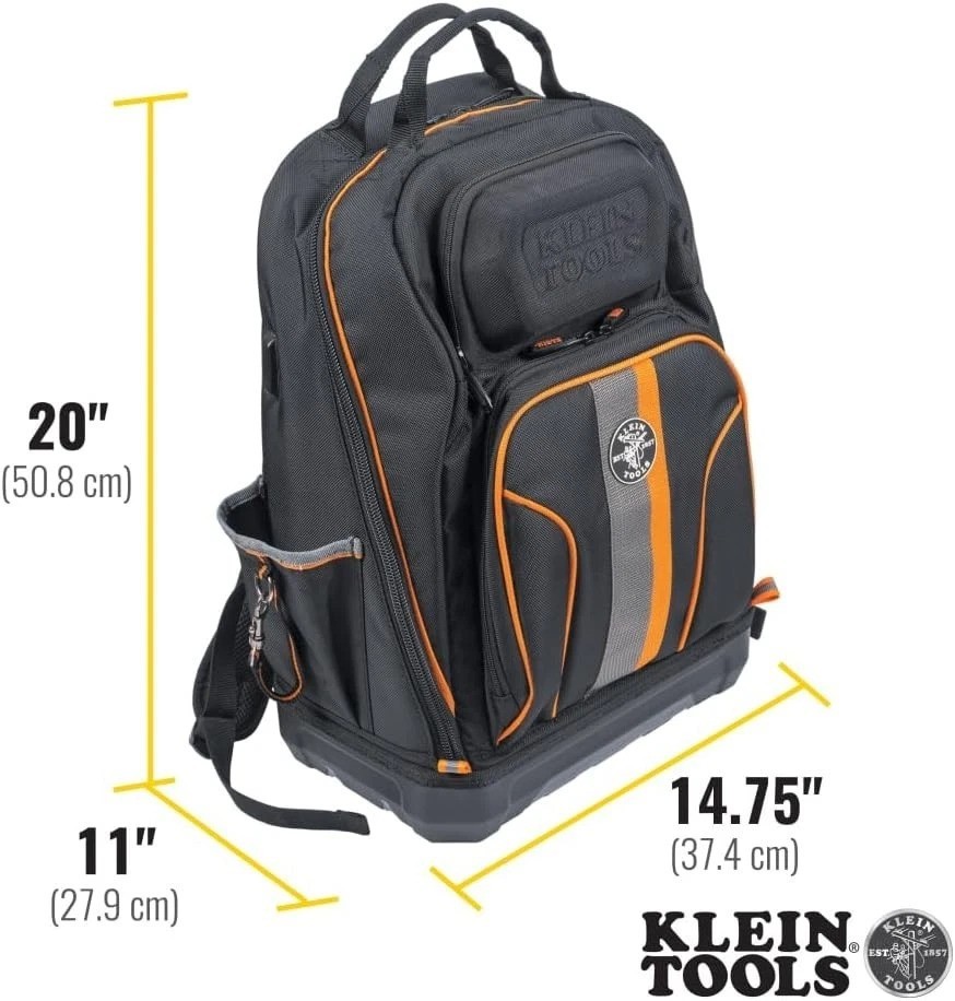 XL Tradesman Pro Tool Backpack, 40 Pockets, Molded Bottom, Jobsite Ready, USB-C