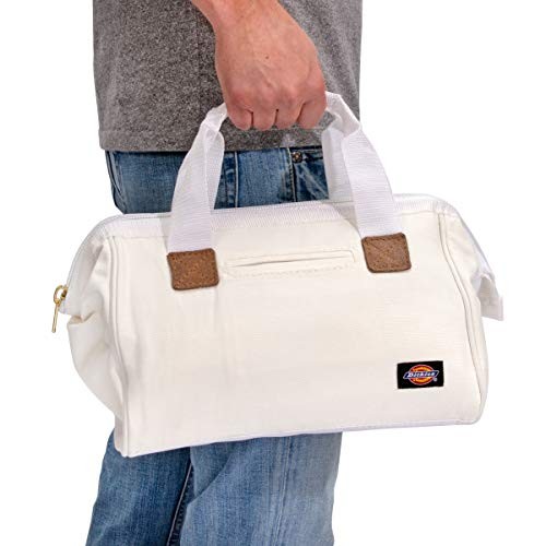 12-Inch Durable Canvas Work Bag for Painters, Carpenters, and Builders, White