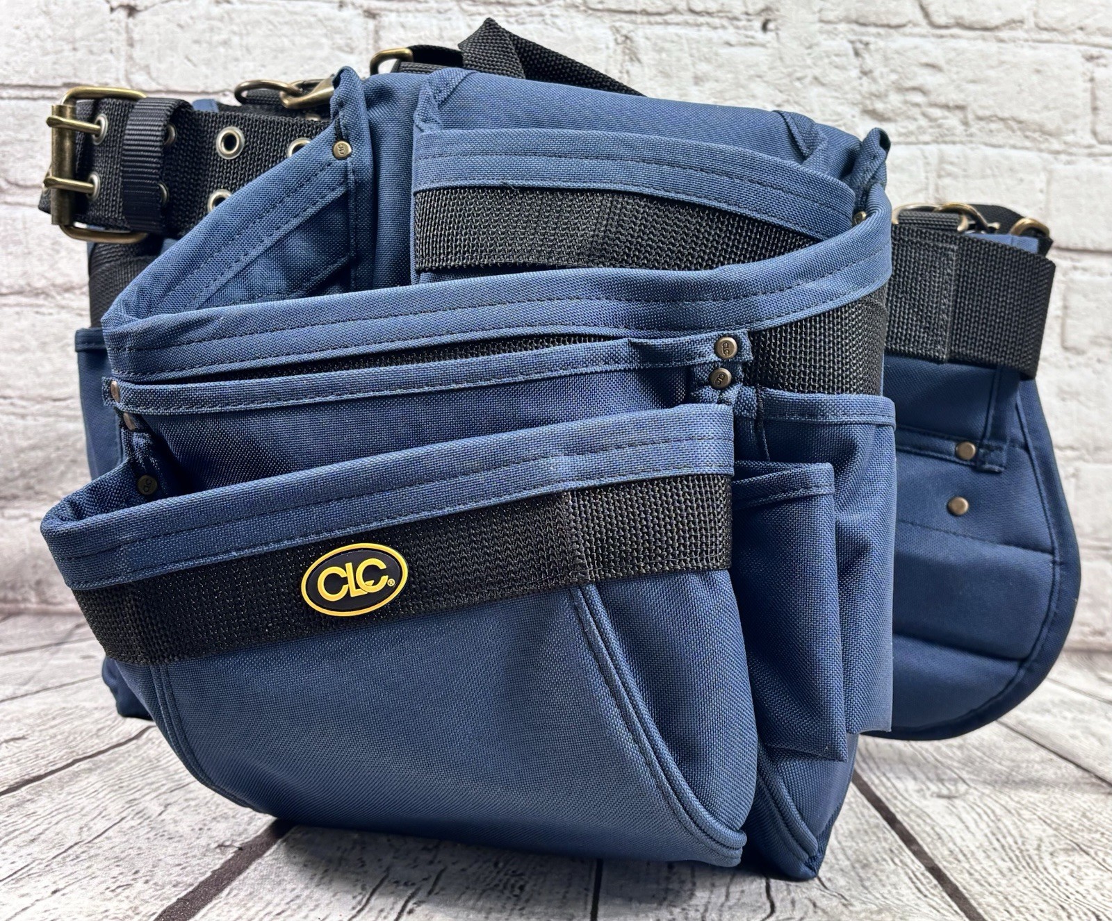 CLC 1614 Comfort Lift Tool Belt Suspenders Combo 5 Pc 23 Pocket Blue