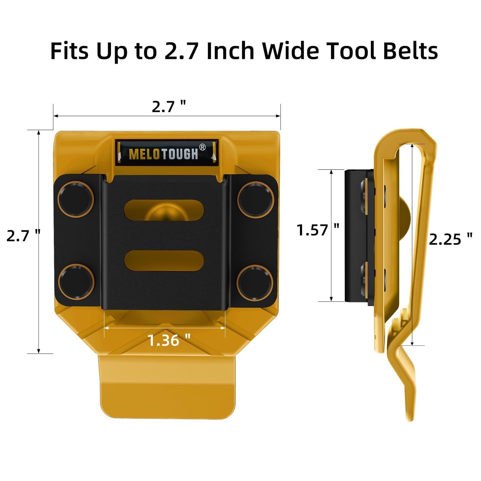MELOTOUGH Drill Belt Clip,Drill Holder for Tool Belt,Measuring Tape Holder for