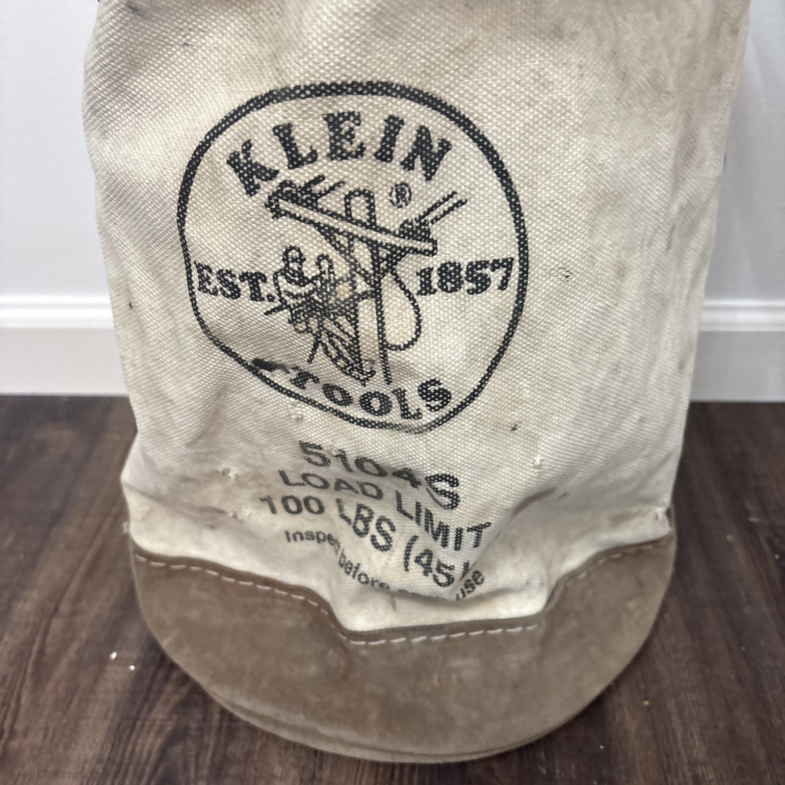 Klein Tools Utility Bucket, 100lb Cap, 17×14 In, Canvas Naturally Distressed