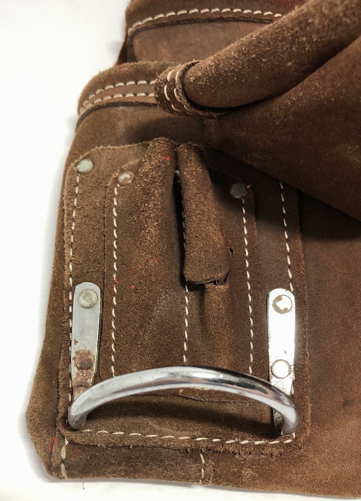 AWP General Construction Carpenter Tool Rig Bag Pouch Suede Leather *READ*