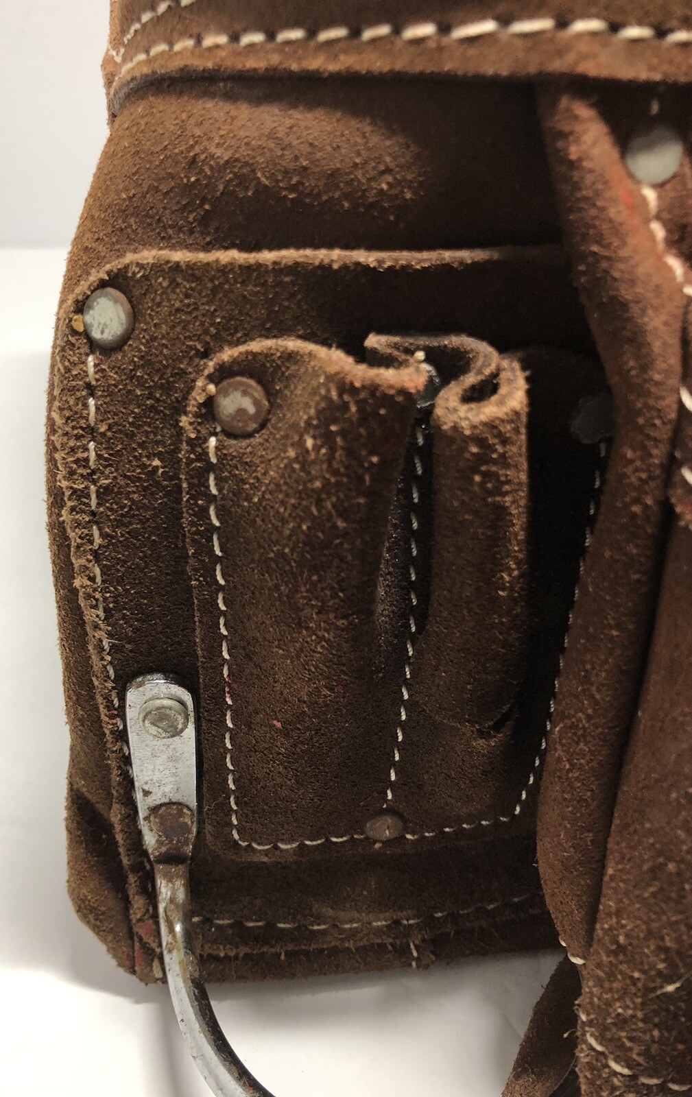 AWP General Construction Carpenter Tool Rig Bag Pouch Suede Leather *READ*