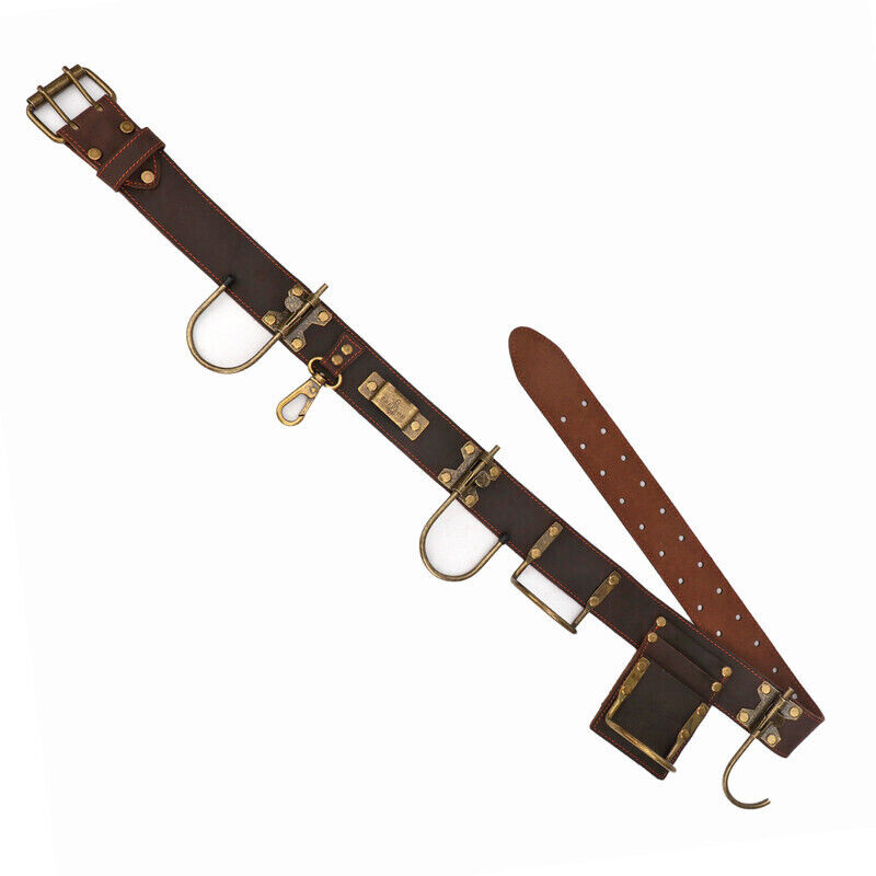 TOURBON Leather 2″ Electrician Tool Belt Hammer Scaffolding Holder Drill Holster