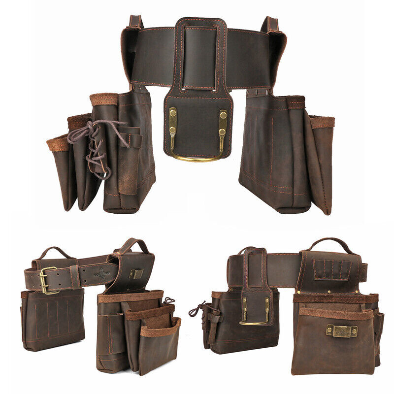 Leather Carpenter Framer Tool Organizer Belt/Pouch/Bag/Holder Carrying