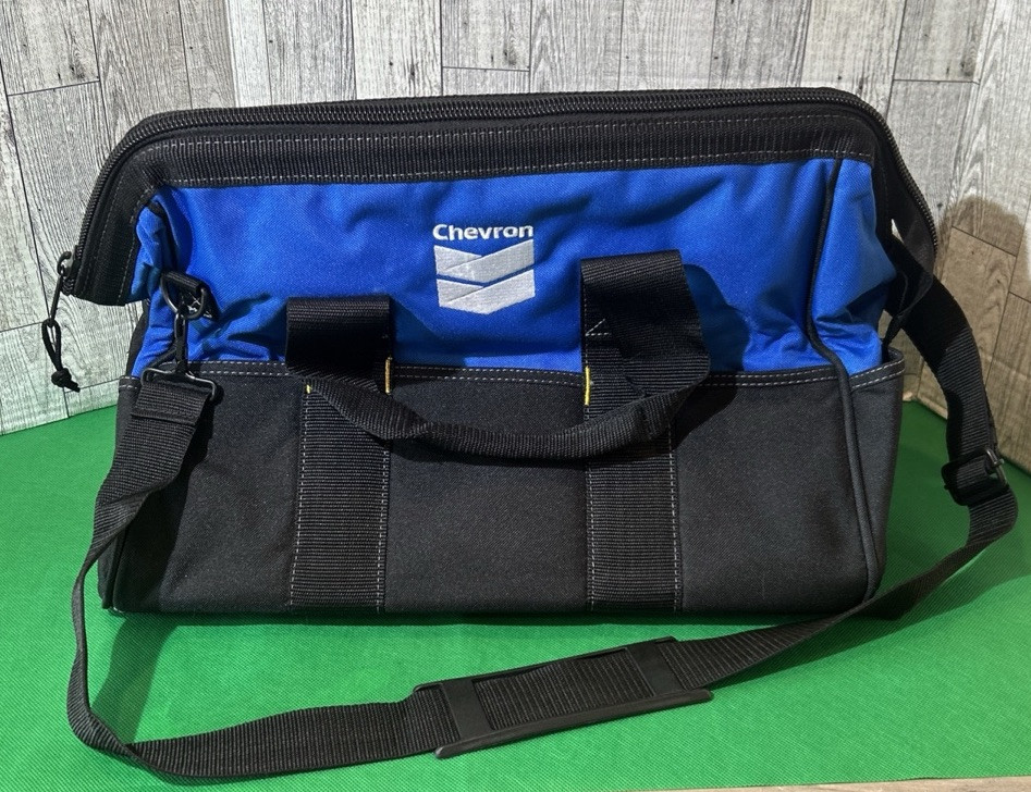 New Tool Bag Chevron Petroleum Advertising Nylon Portable With Shoulder Strap