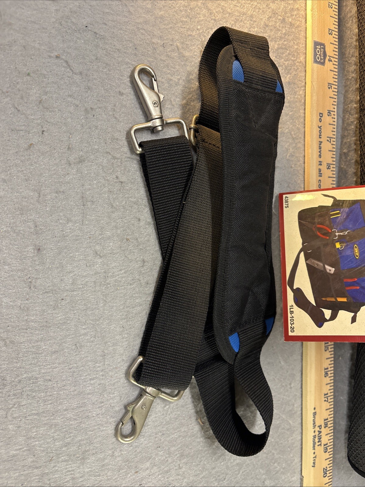 AWP Tool 20” Premium Tool Bag, Black & Blue NEW Contractors Tool Bag