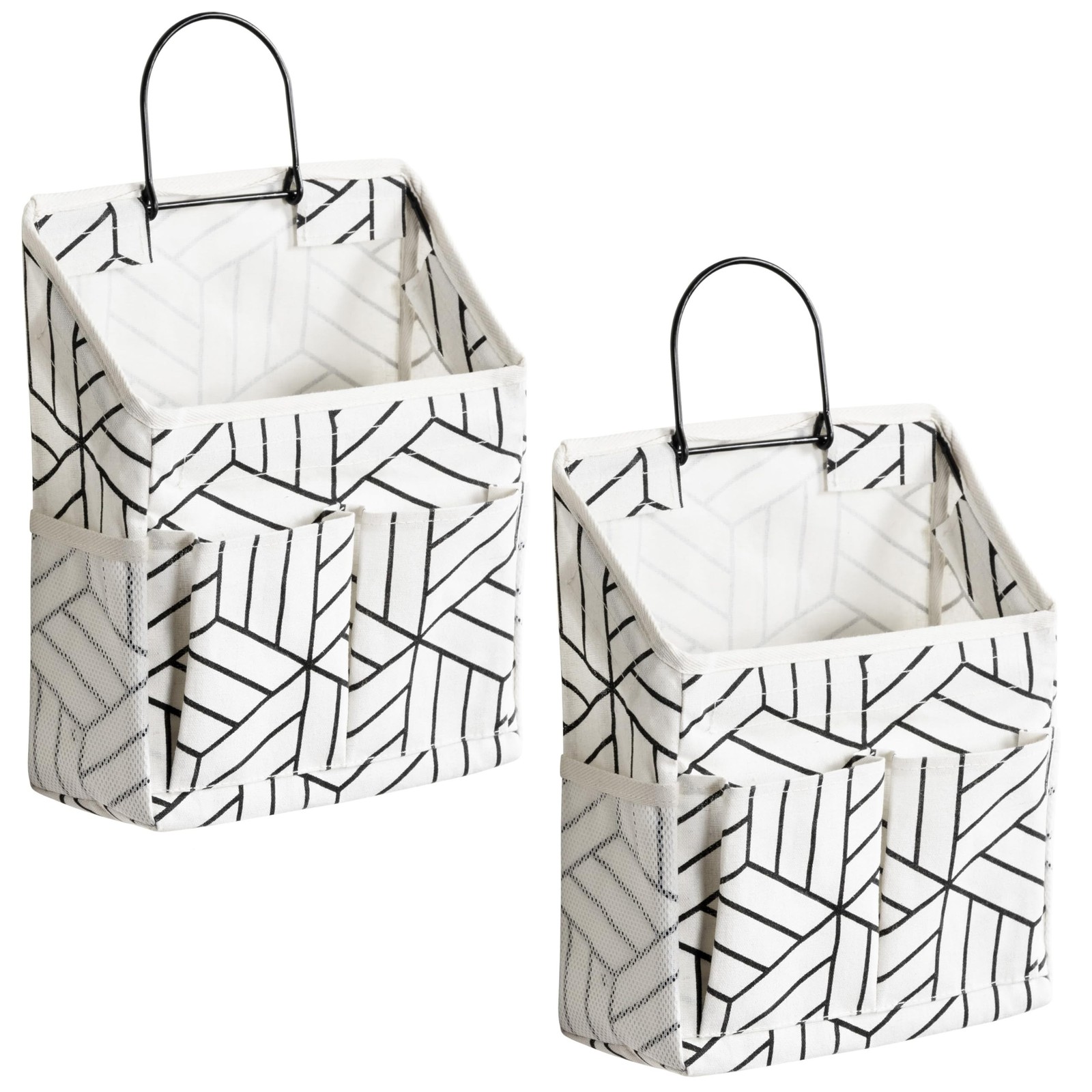 2pcs Wall Hanging Storage Bag, Small Door Closet Linen Fabric Pockets Organiz…
