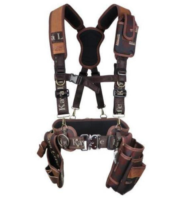 KAYALIFE KL-600 Work Tool Belt Set Suspenders Drill Pouch Made in Korea
