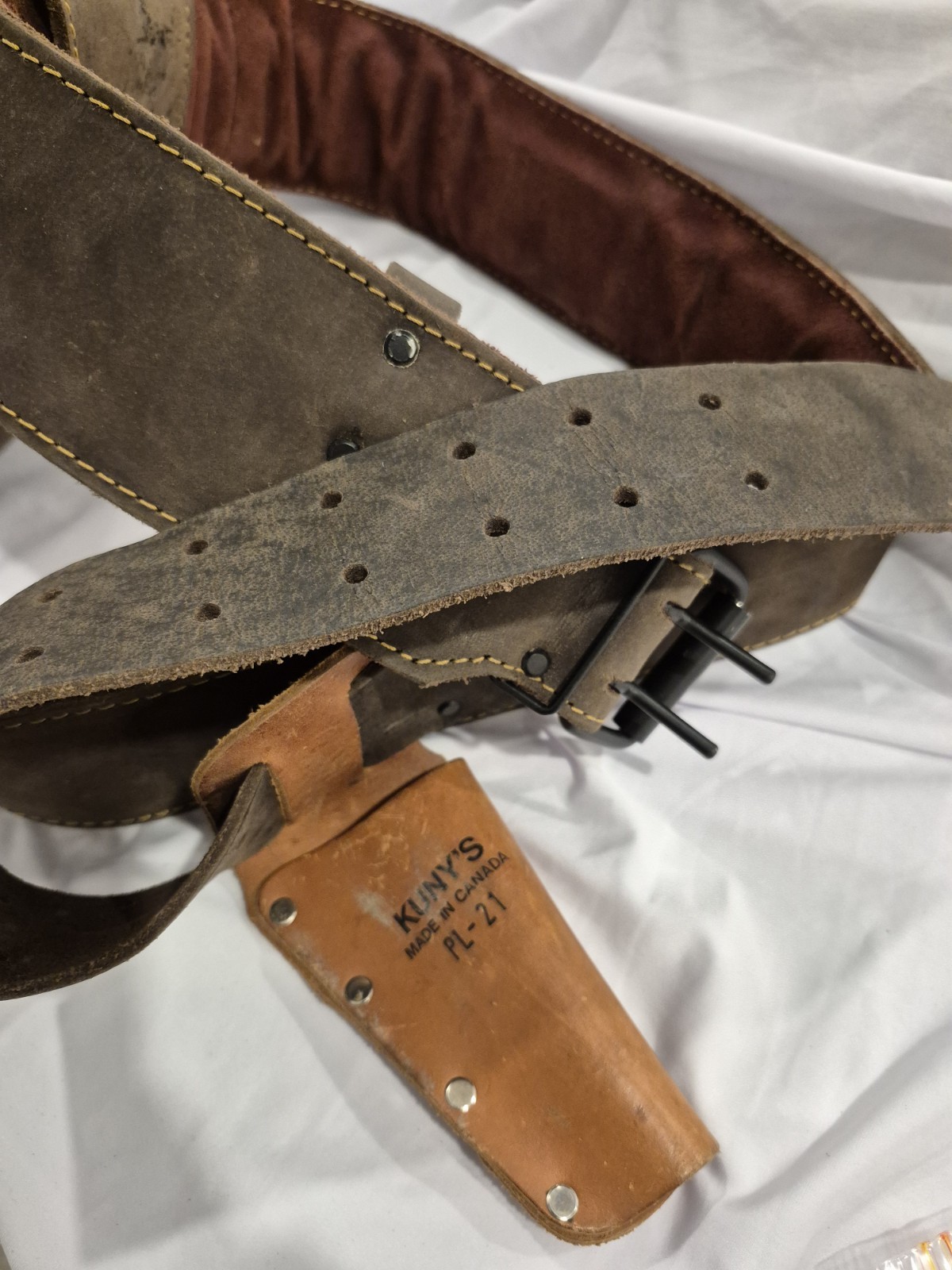 Large Handmade Leather Concrete Finishing Tool Belt