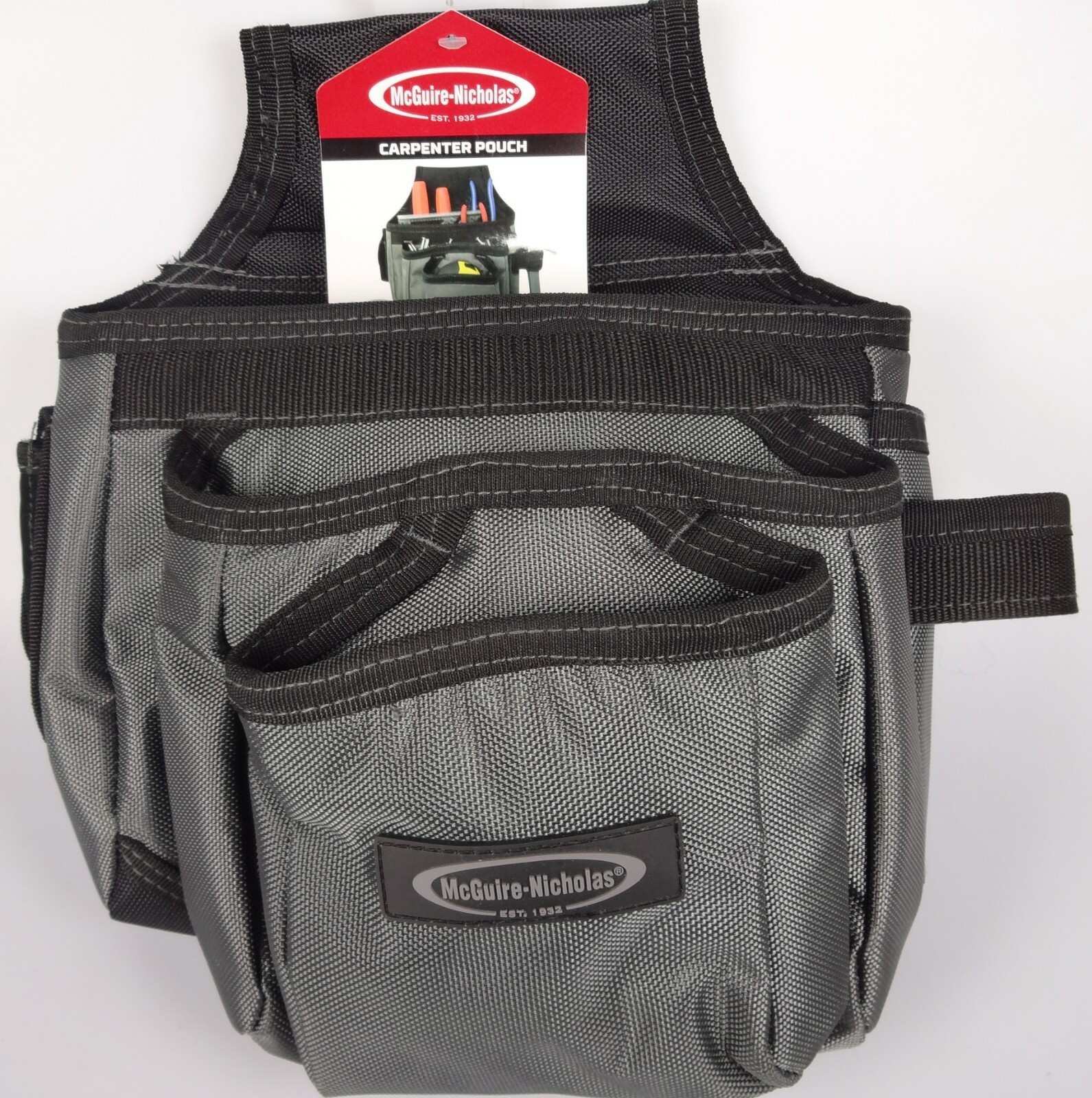 McGuire-Nicholas Toughwear Carpenter Pouch-Black/Grey