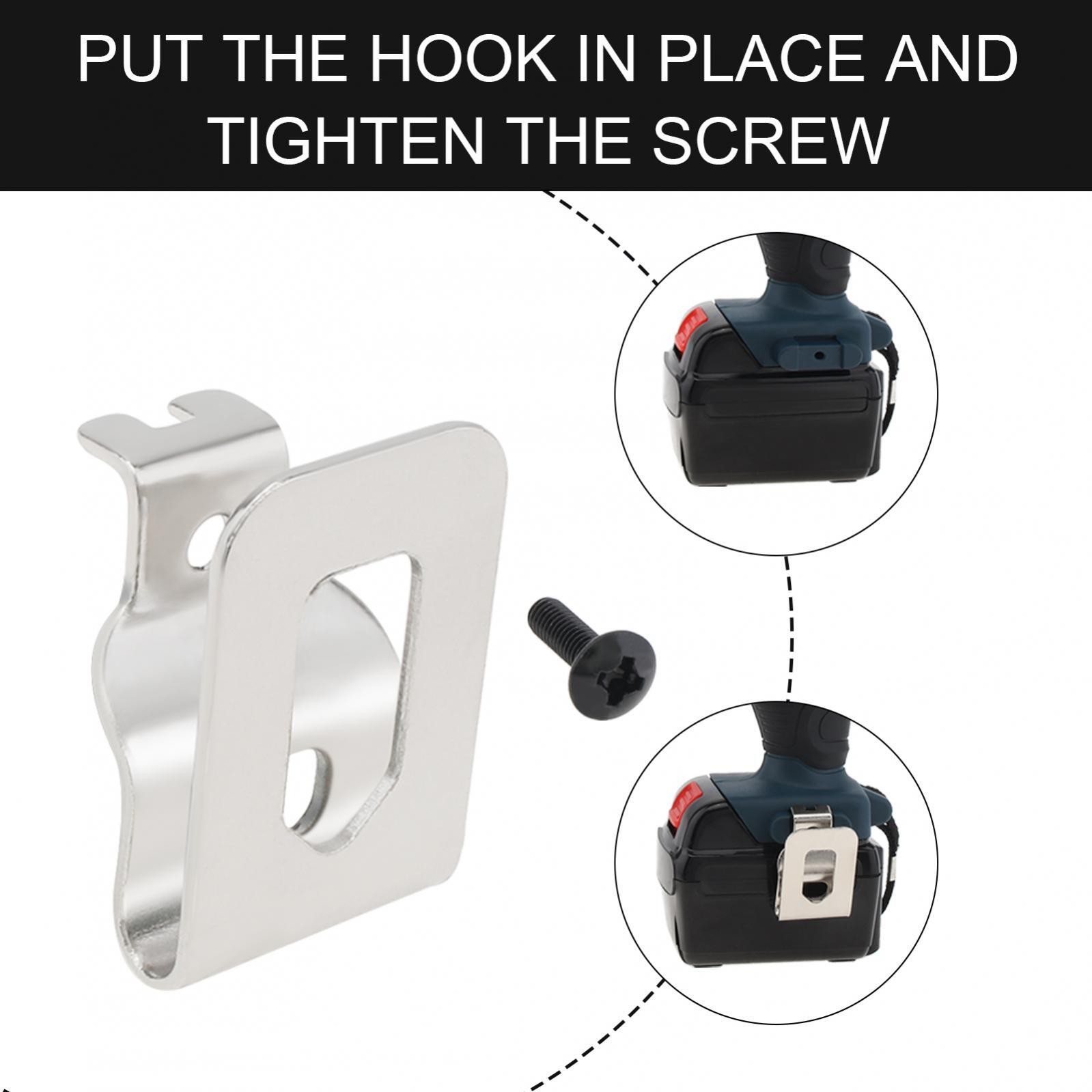 6pcs Electric Drill Belt Clip Replacement Hooks Clips Fit for Impact Drills US