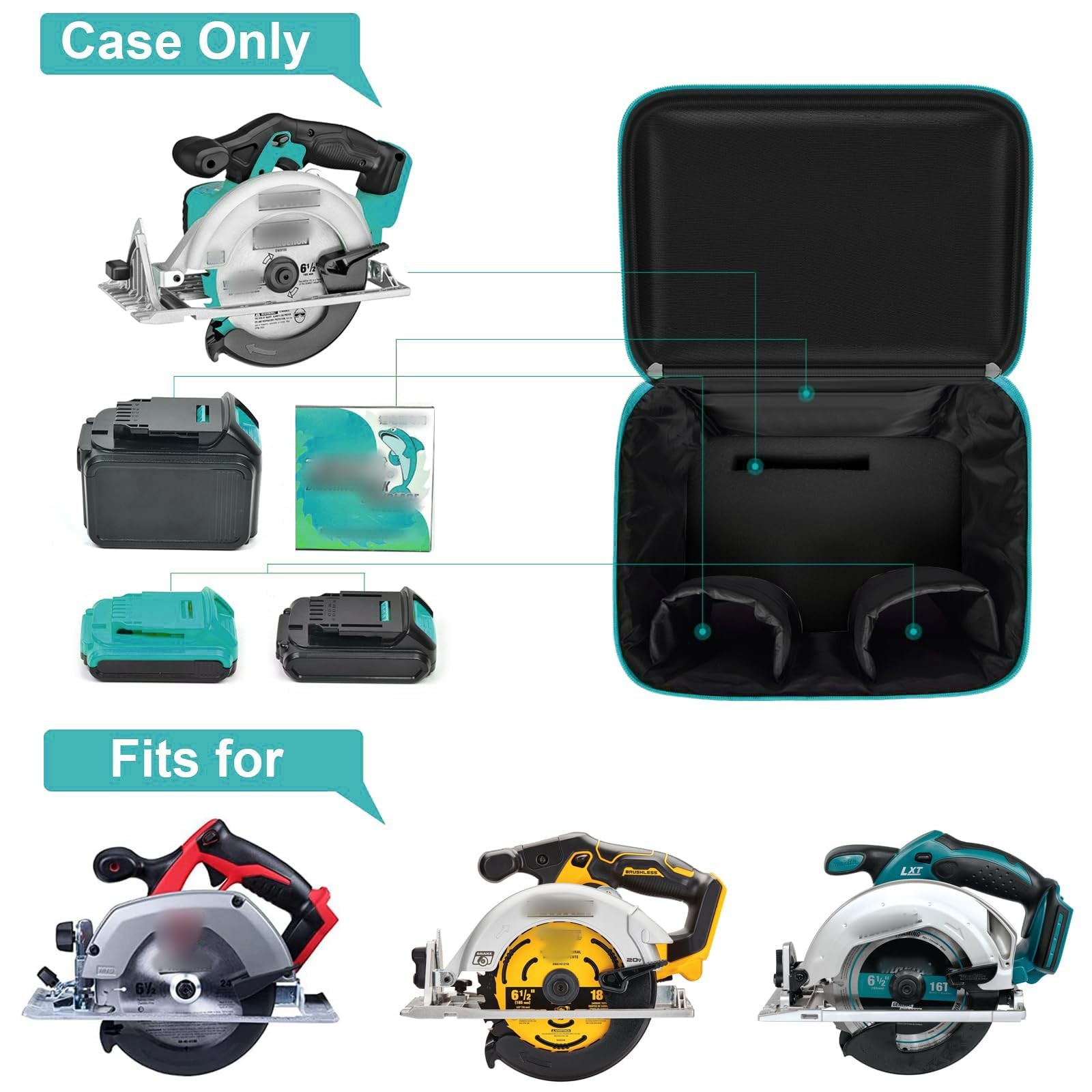 Universal Tool Bag for DEWALT 20V MAX Circular Saw 6.5Inch DCS391B/DCS565B, f…