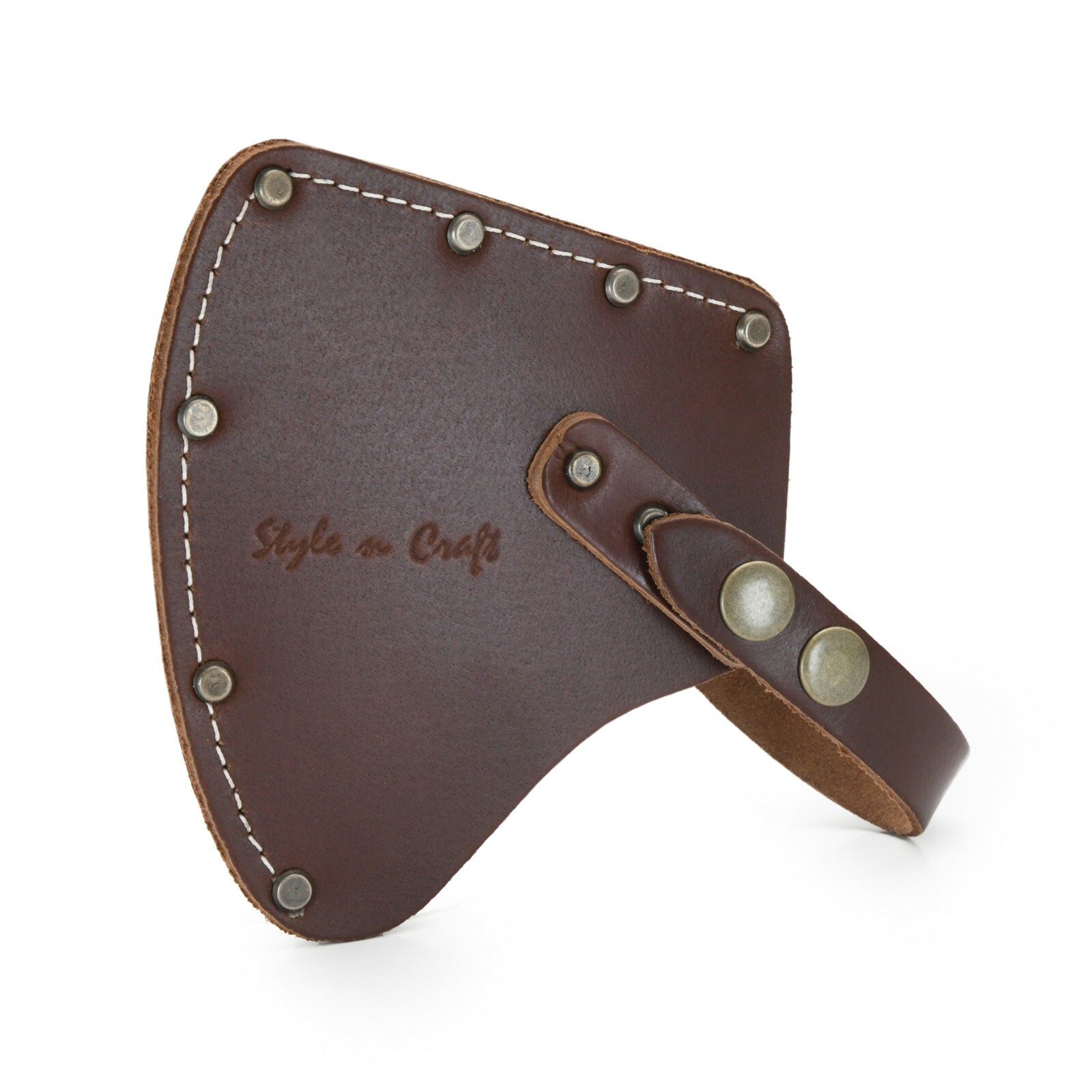 Style n Craft 98025 – Camper’s Hatchet Sheath in Dark Tan Top Grain Leather