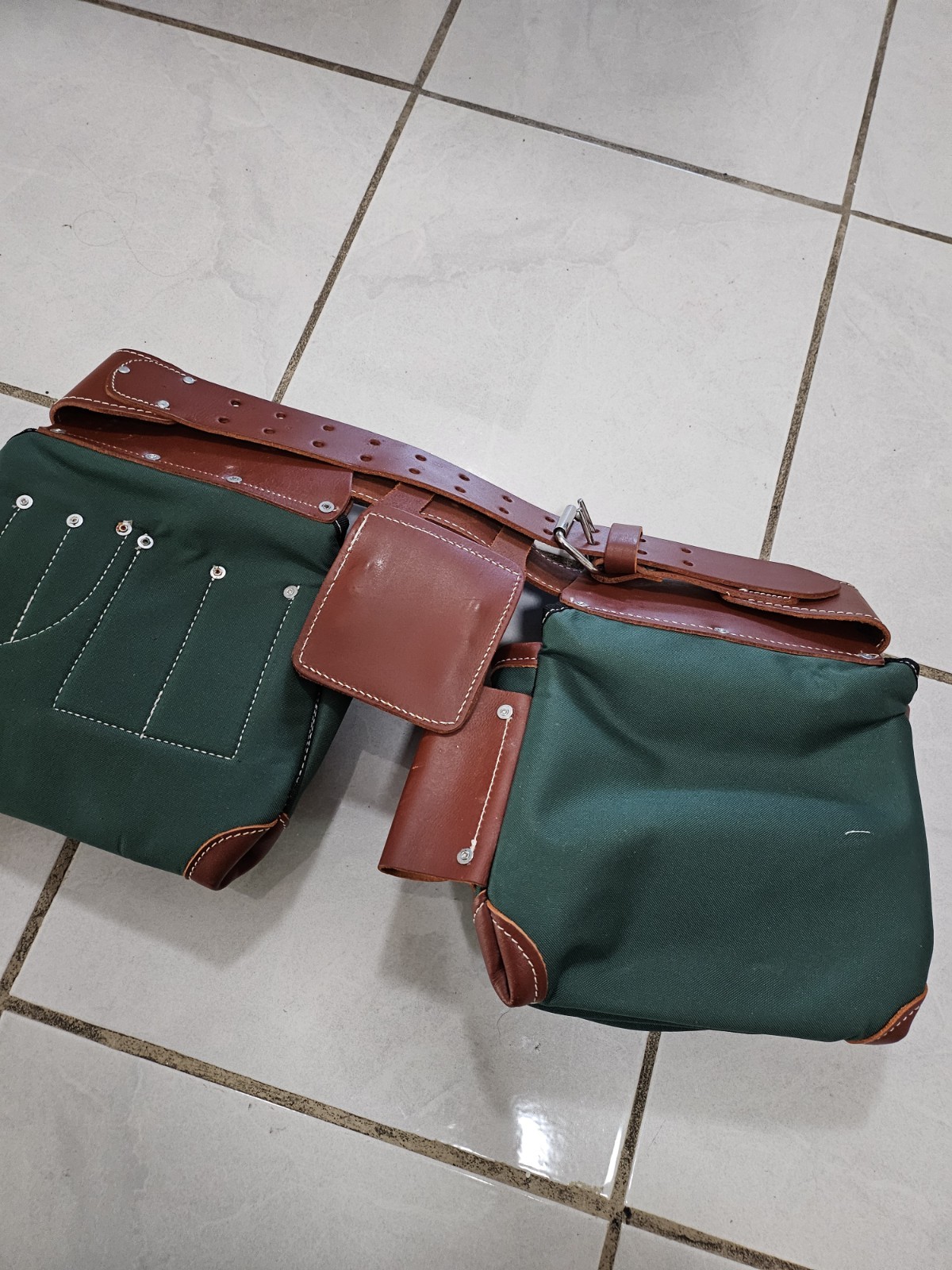 New leather and nylon construction bags