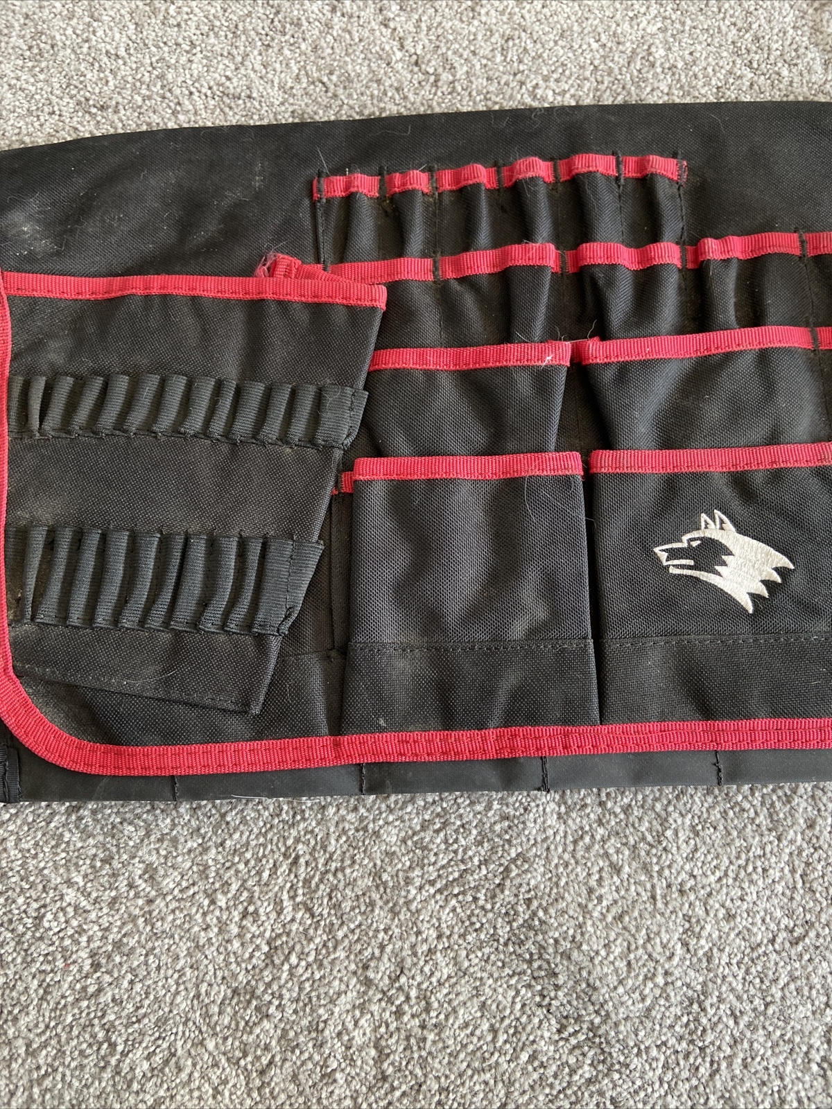 husky tool pouch black & red 18”