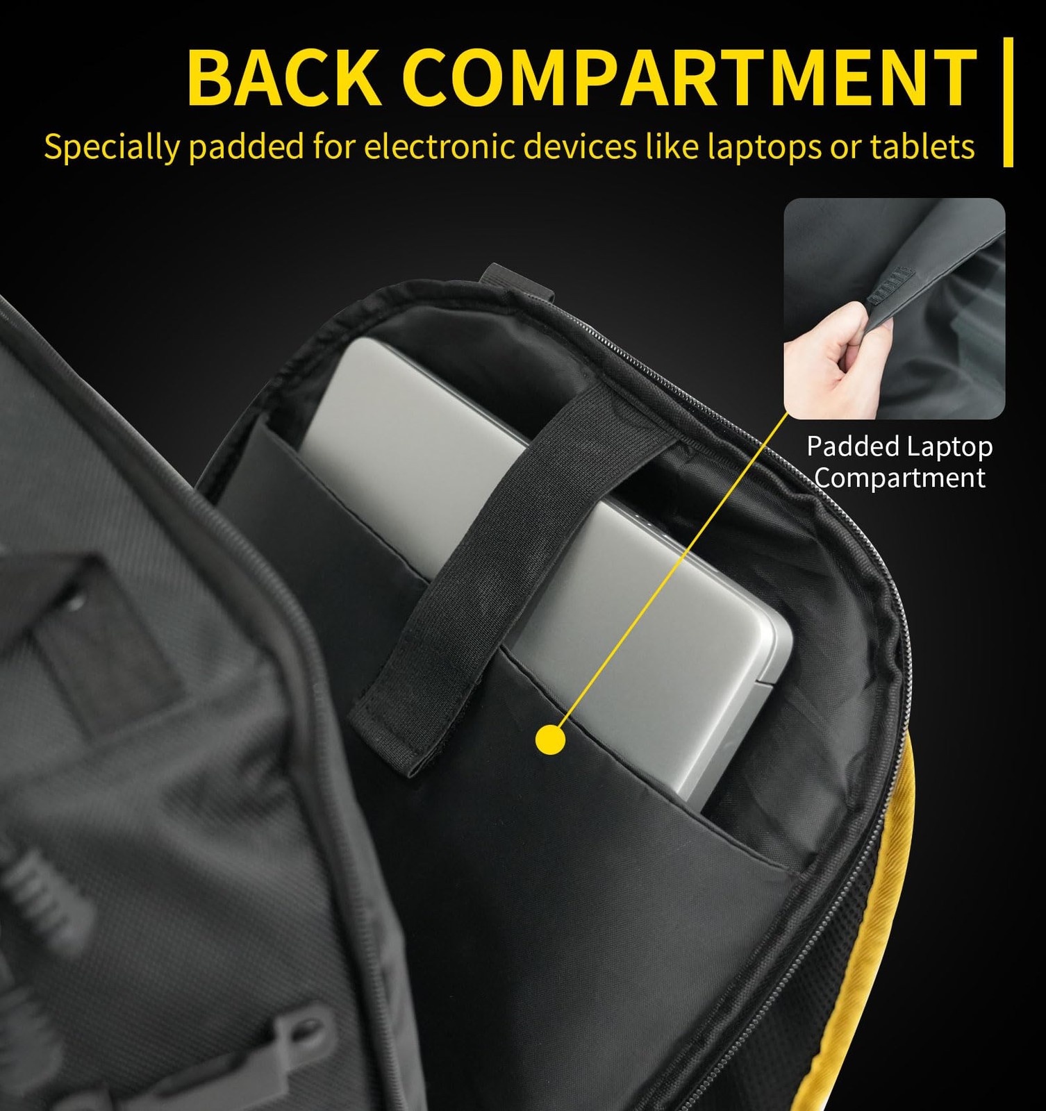 Tool Backpack, Heavy-Duty Organizer Bag for Men Dad Gift, Medium, Black