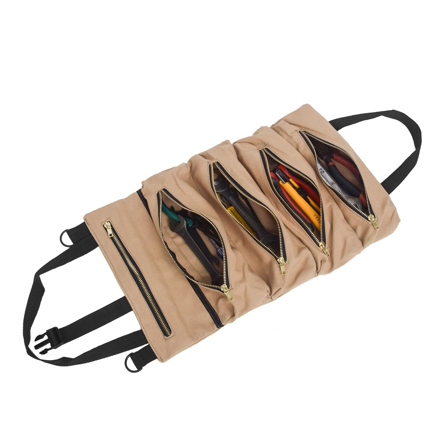 Tool Roll Organizer Foldable Bag for Car Electrician Tools Pliers Wrenches Pouch