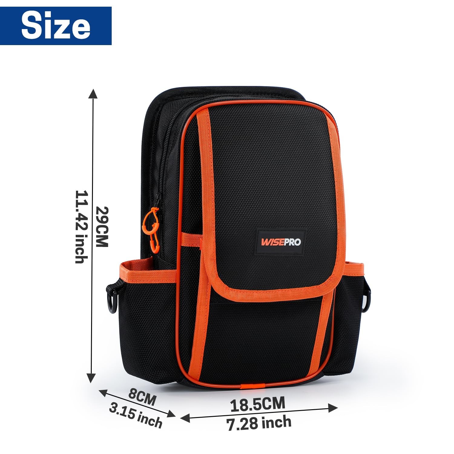 Zippered Electrician Tool Pouch 1680D Technician Bag with Handle Organizer
